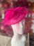 Fuchsia Hatinator With Feather Flower & Veil-Fascinators Direct