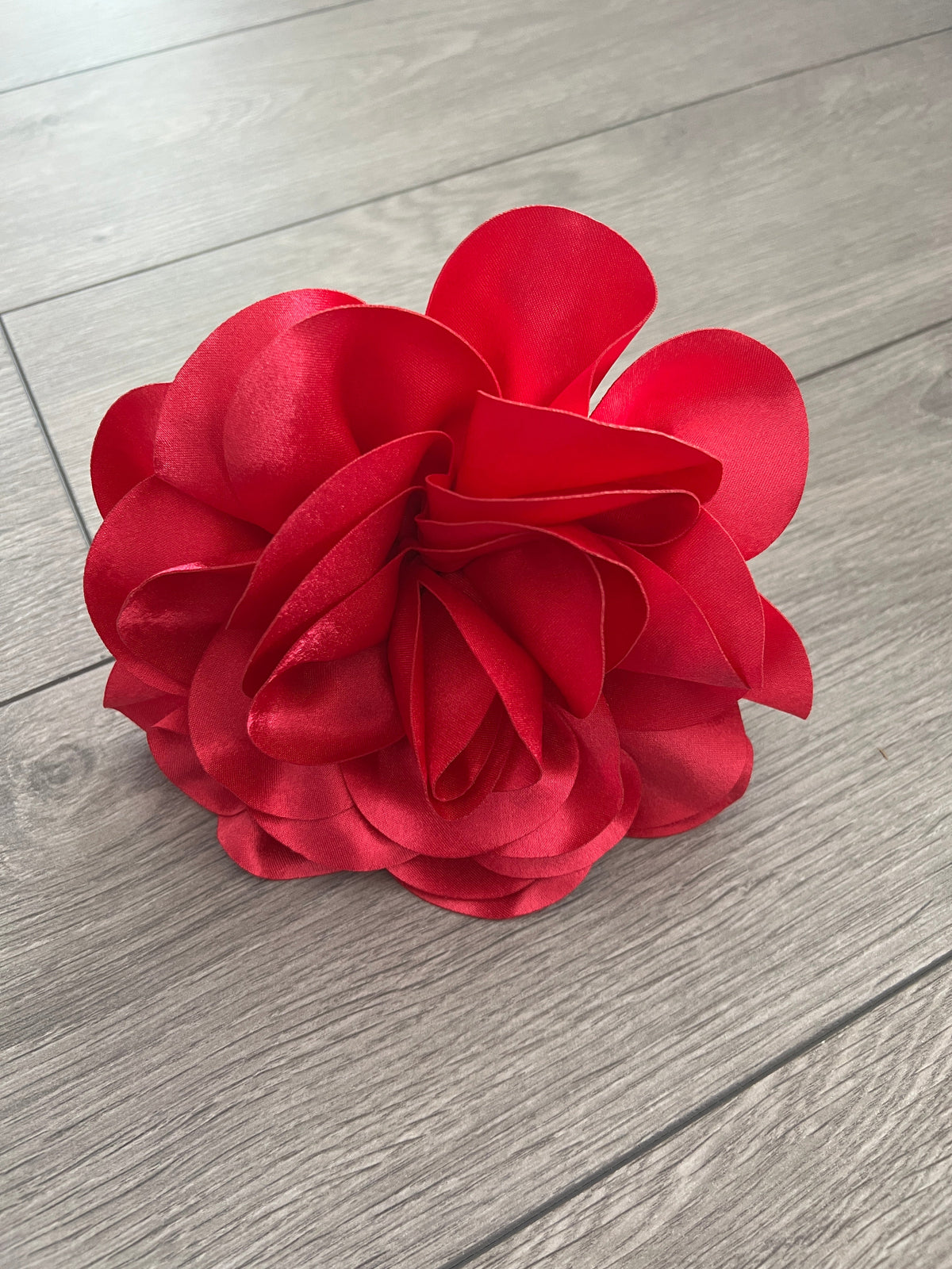 Fuchsia Large Satin Rose Flower Fascinator-Fascinators Direct
