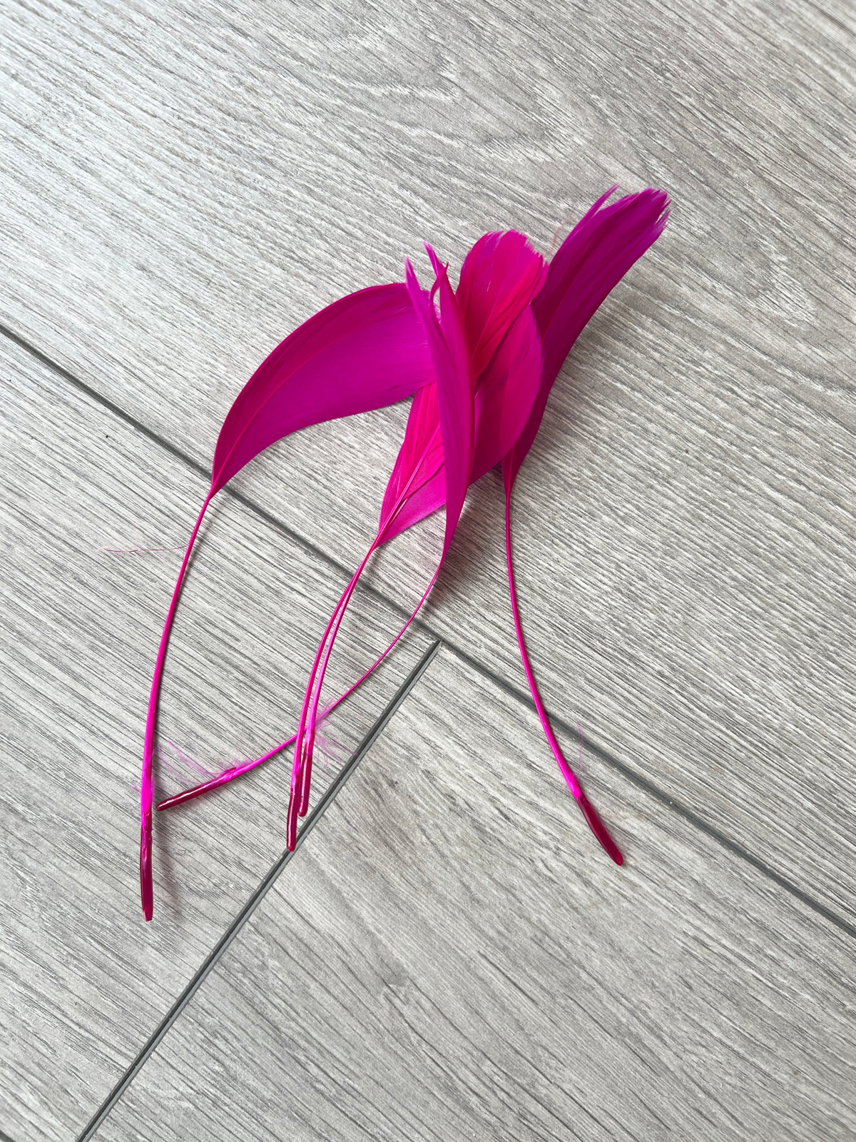 Fuchsia Long Coque Feathers x5-Fascinators Direct