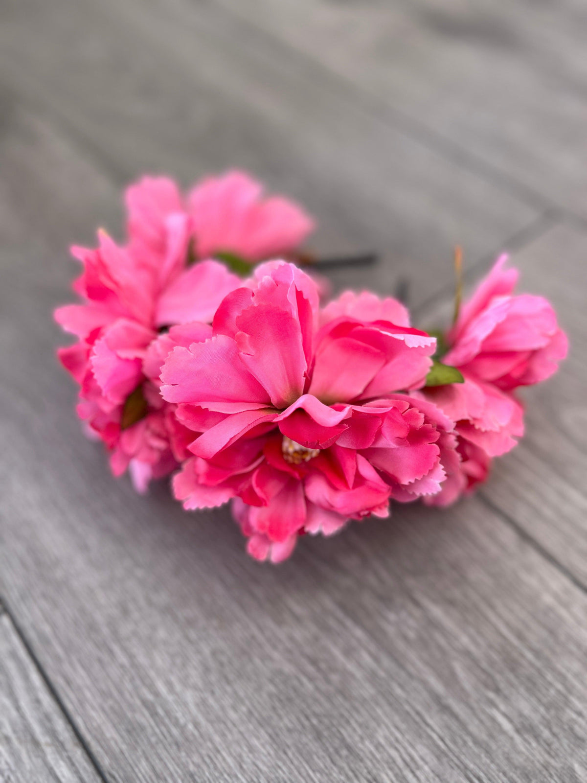 Fuchsia Peony flower Crown Headband-Fascinators Direct
