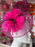 Fuchsia Pink Crinoline Flower Fascinator-Fascinators Direct