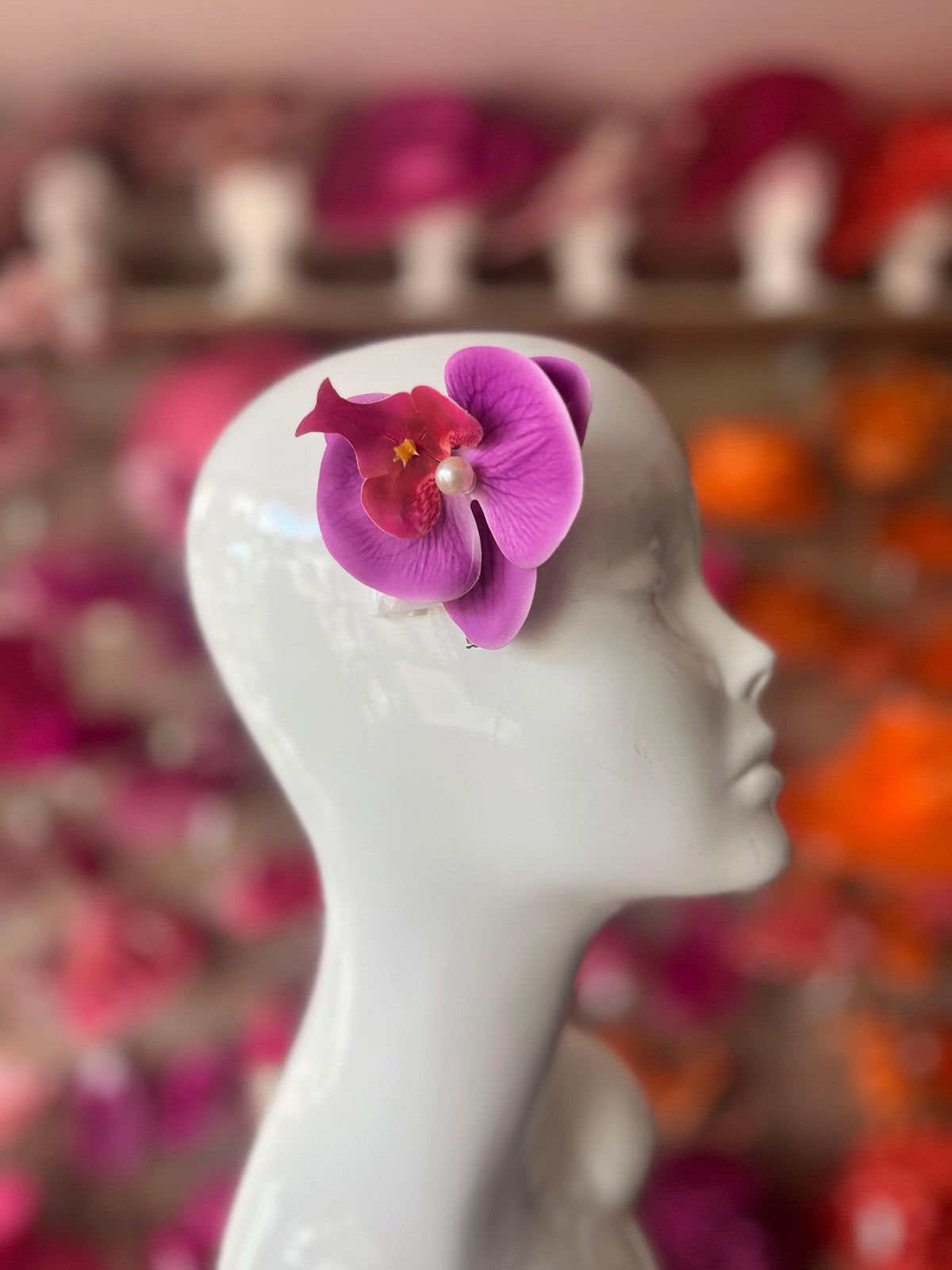 Fuchsia Pink Orchid Hair Clip-Fascinators Direct