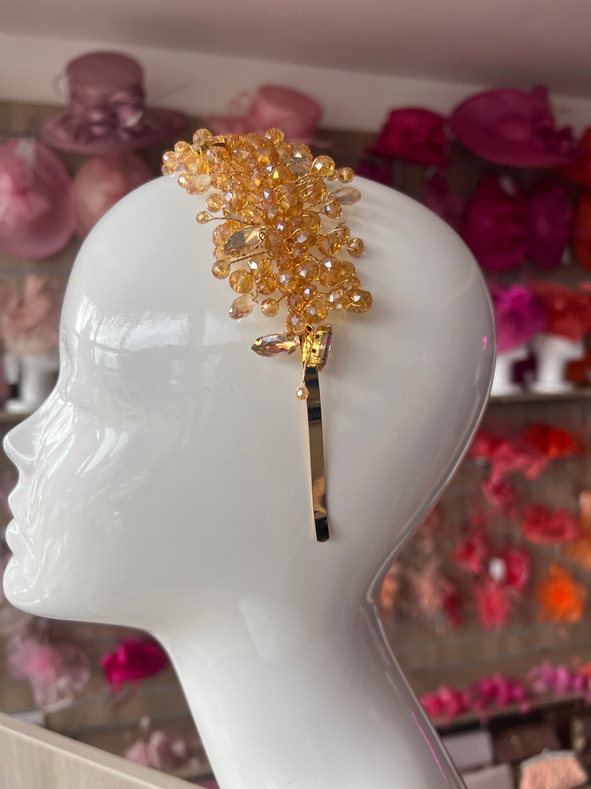 Gold Crystal Headband Fascinator-Fascinators Direct