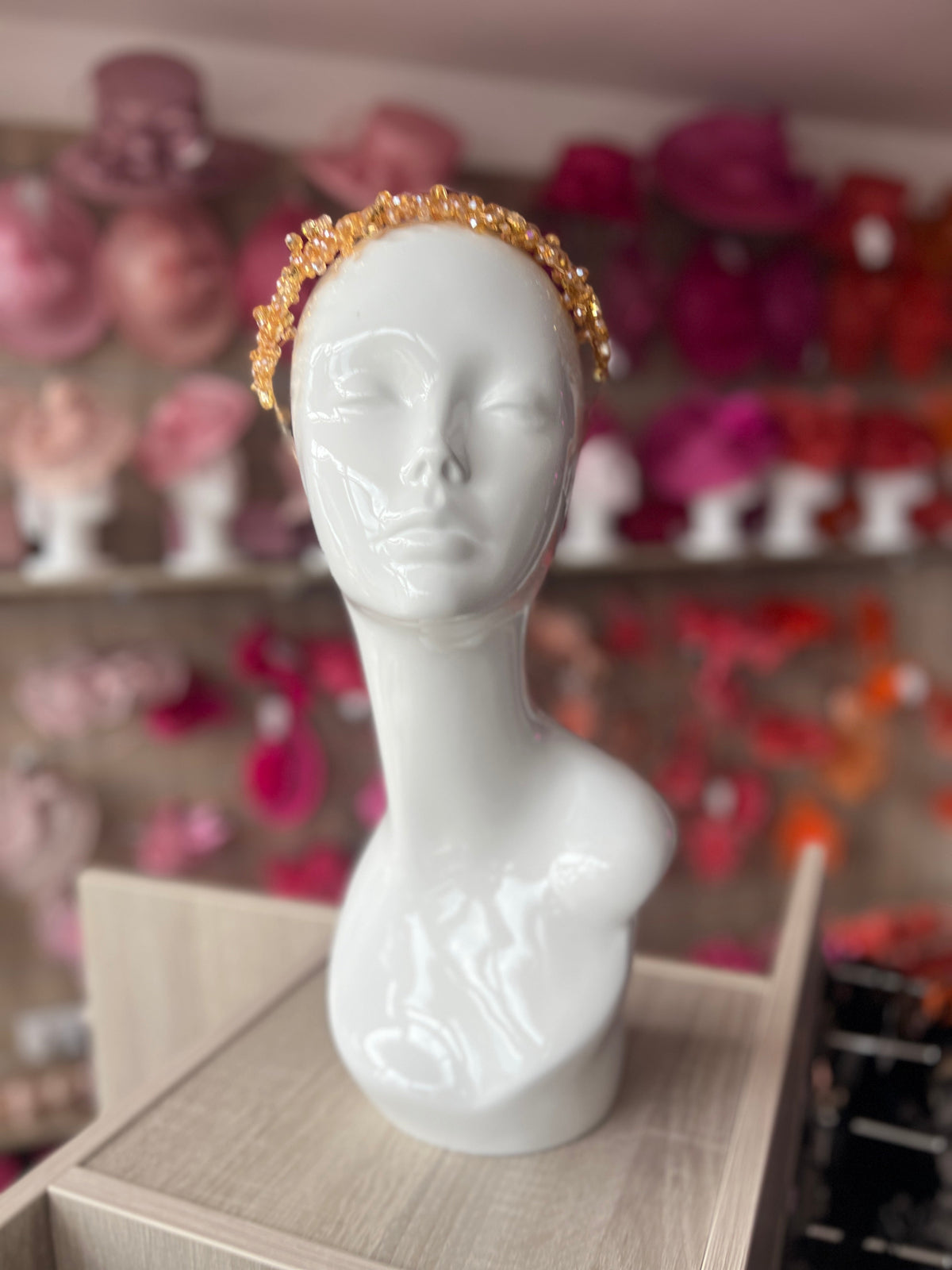 Gold Crystal Headband Fascinator-Fascinators Direct
