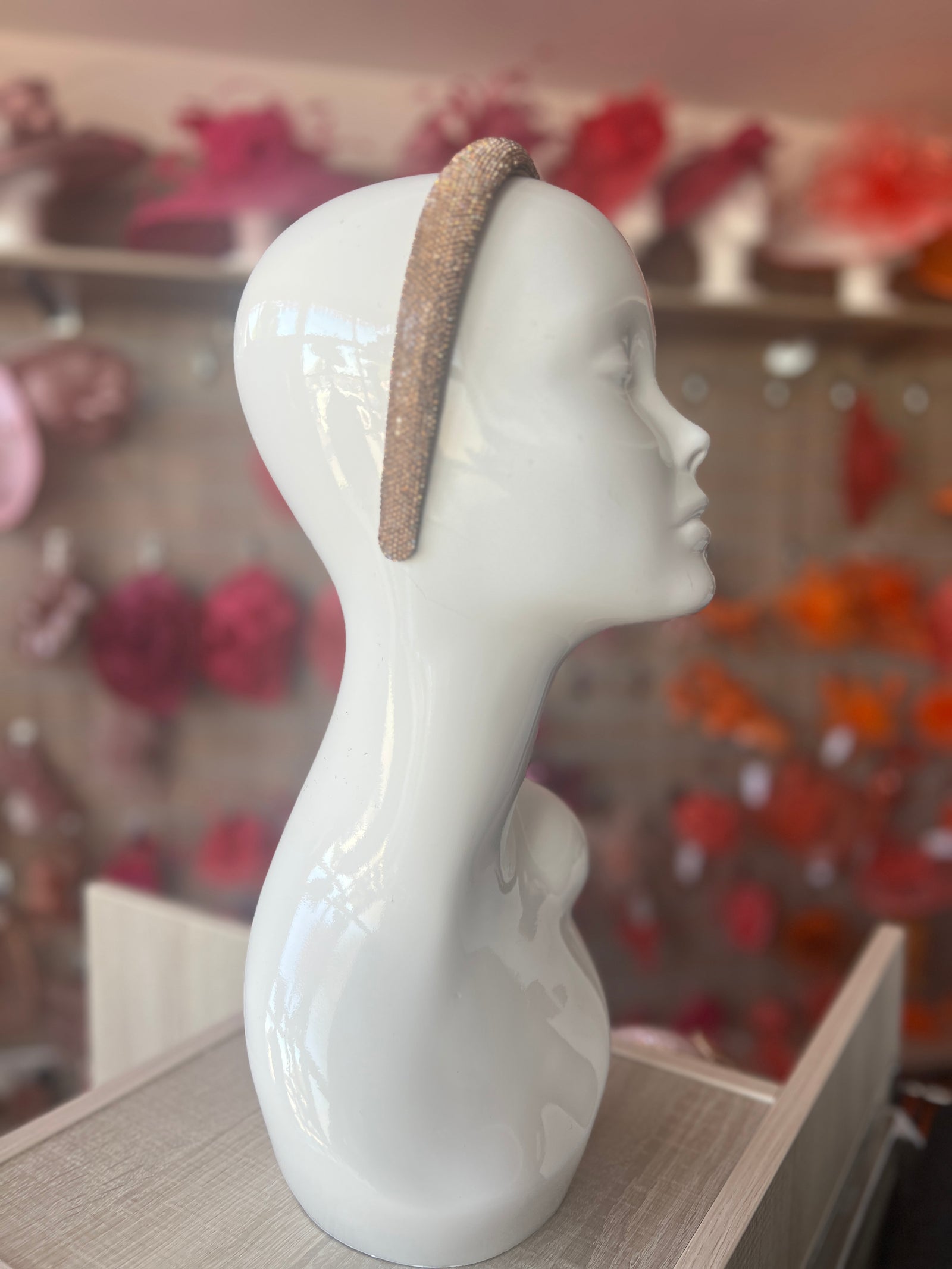 Gold Diamante Headband-Fascinators Direct