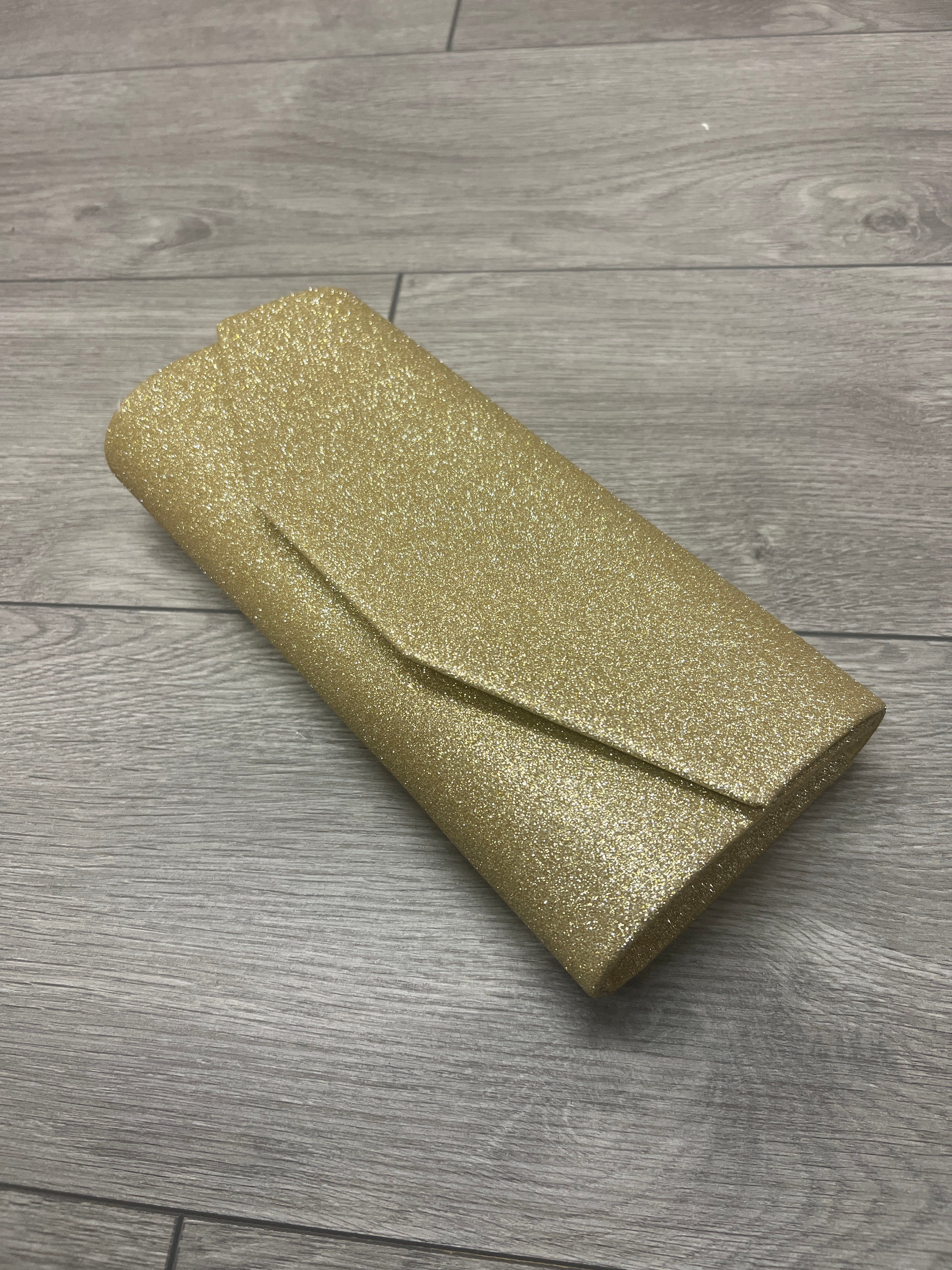Gold Glitter Clutch Bag1