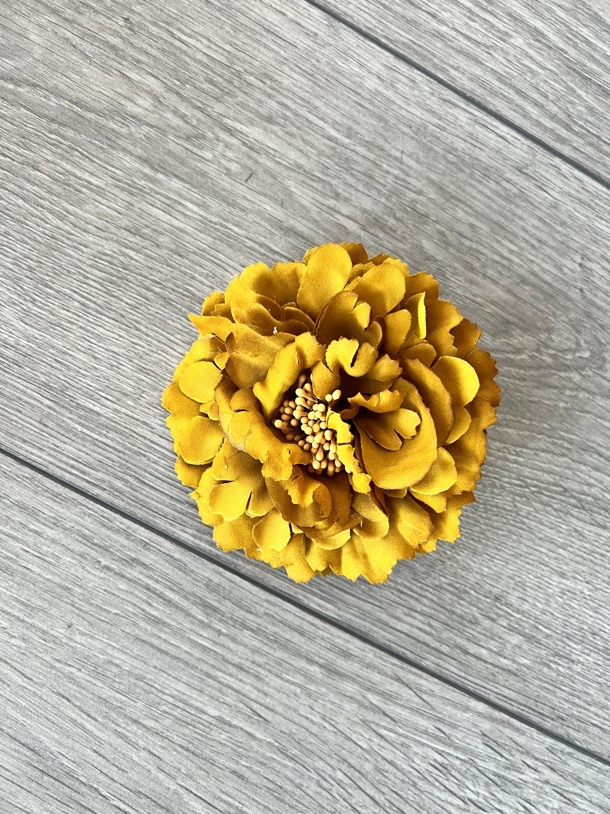 Gold Hair Flower Fascinator Clip-Fascinators Direct