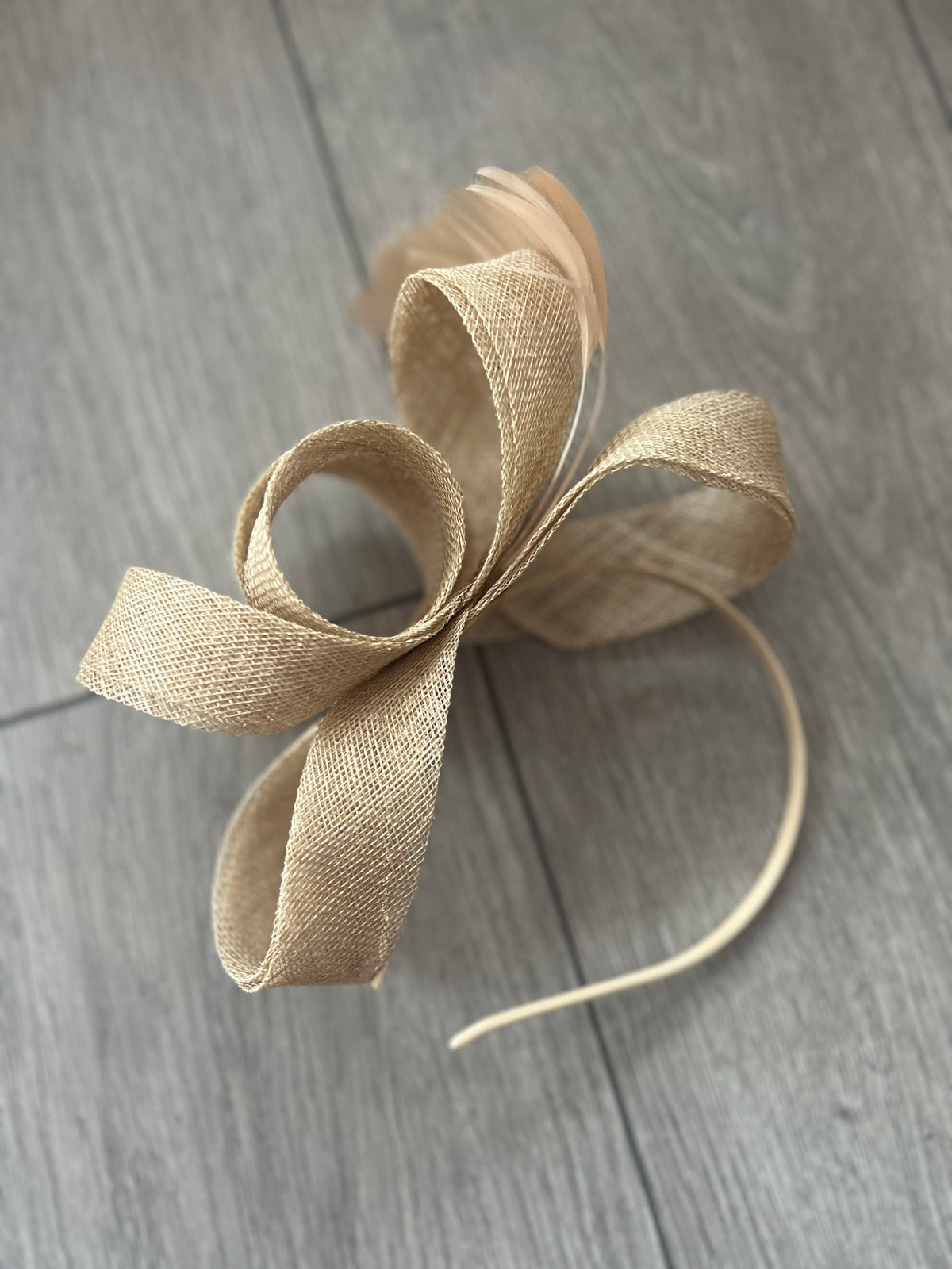 Gold Large Loop Feather Headband Fascinator-Fascinators Direct