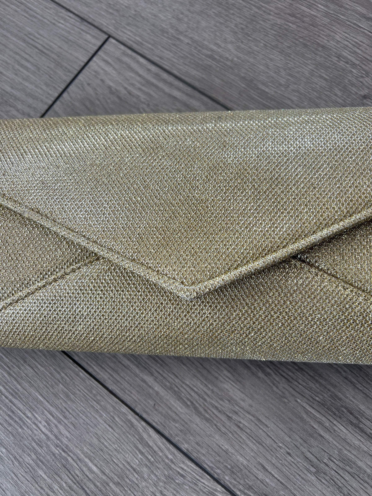 Gold Shimmer Glitter Large Clutch Bag-Fascinators Direct