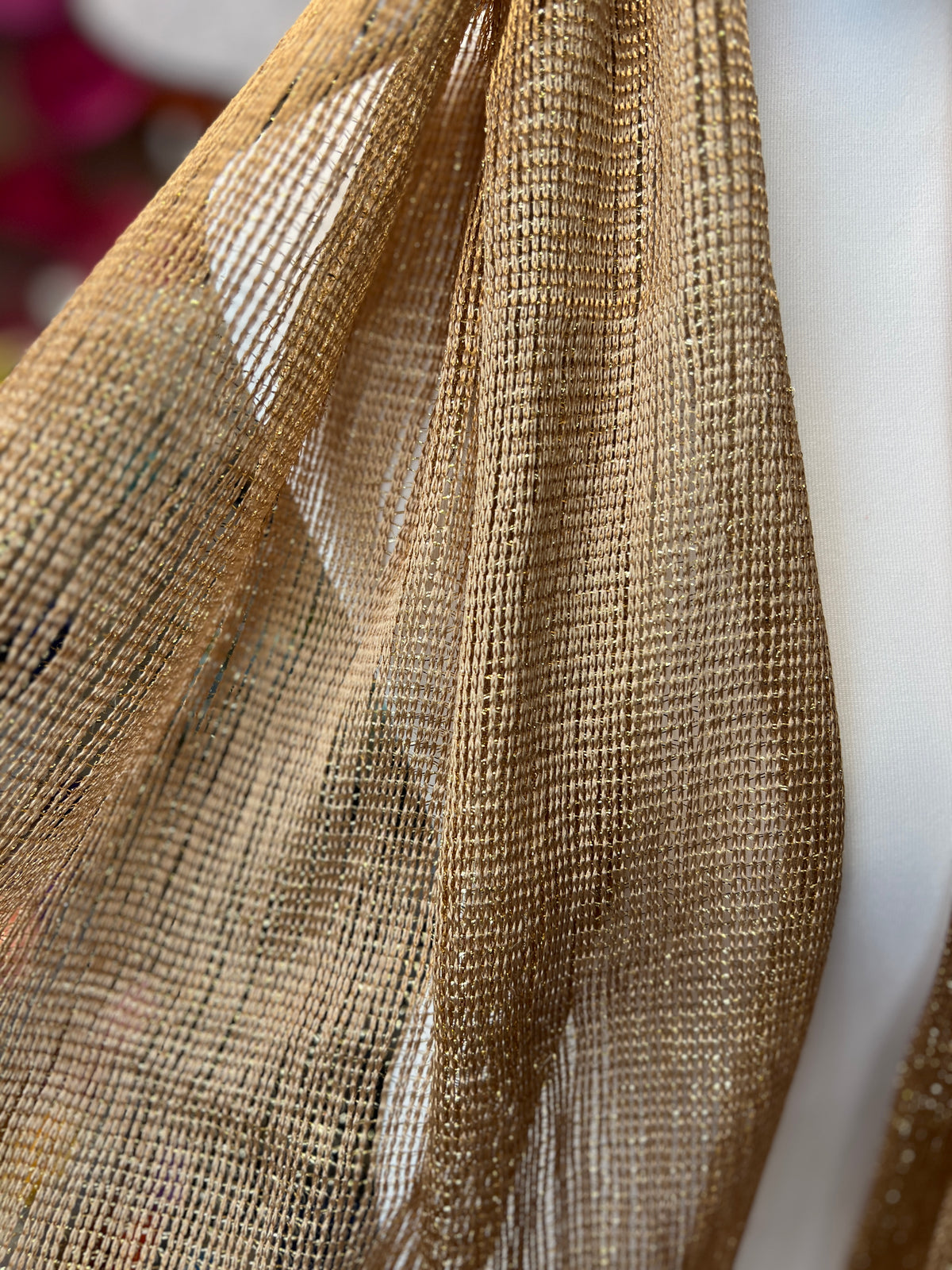 Gold Shimmer Scarf-Fascinators Direct