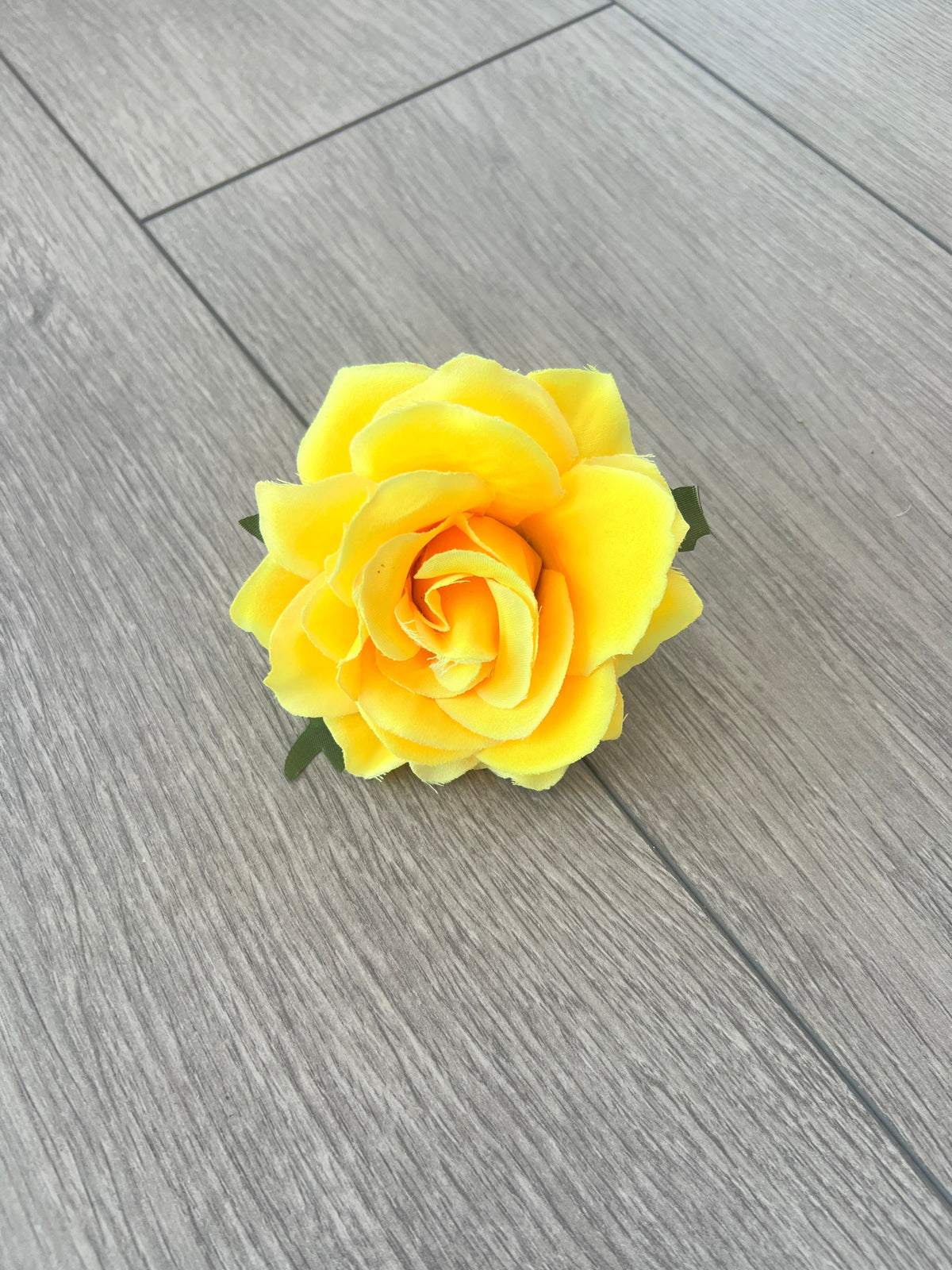 Golden Yellow Rose Hair Clip-Fascinators Direct