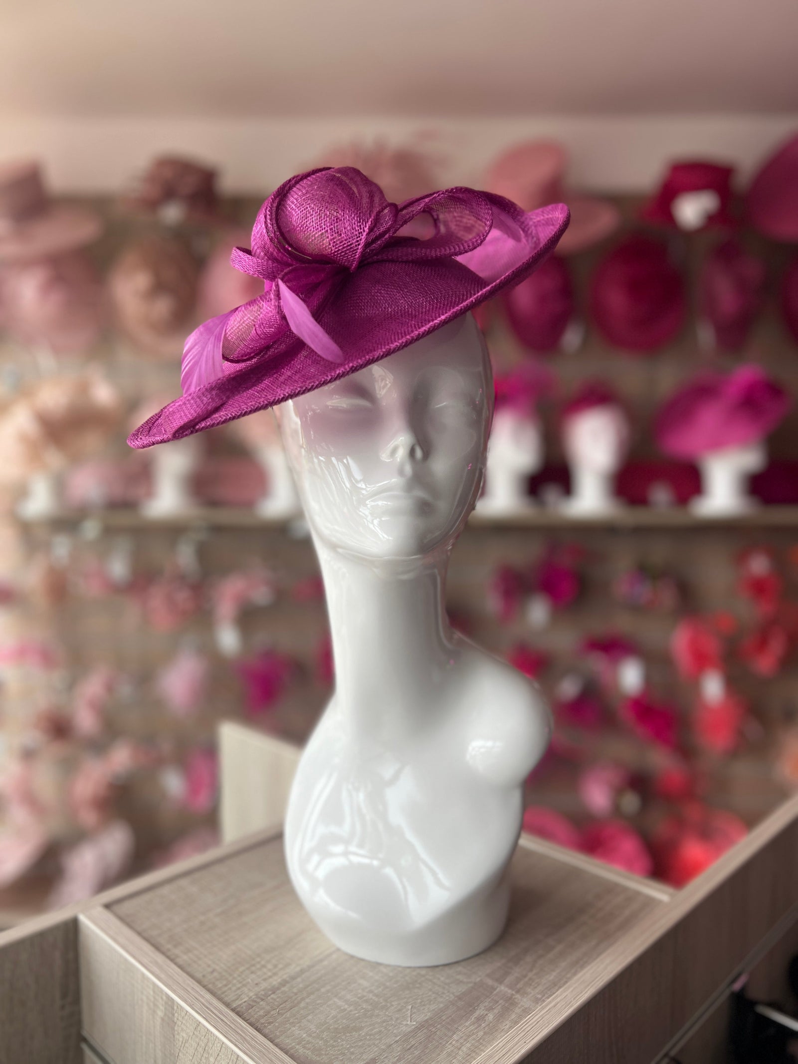 Grape Teardrop Disc Fascinator-Fascinators Direct