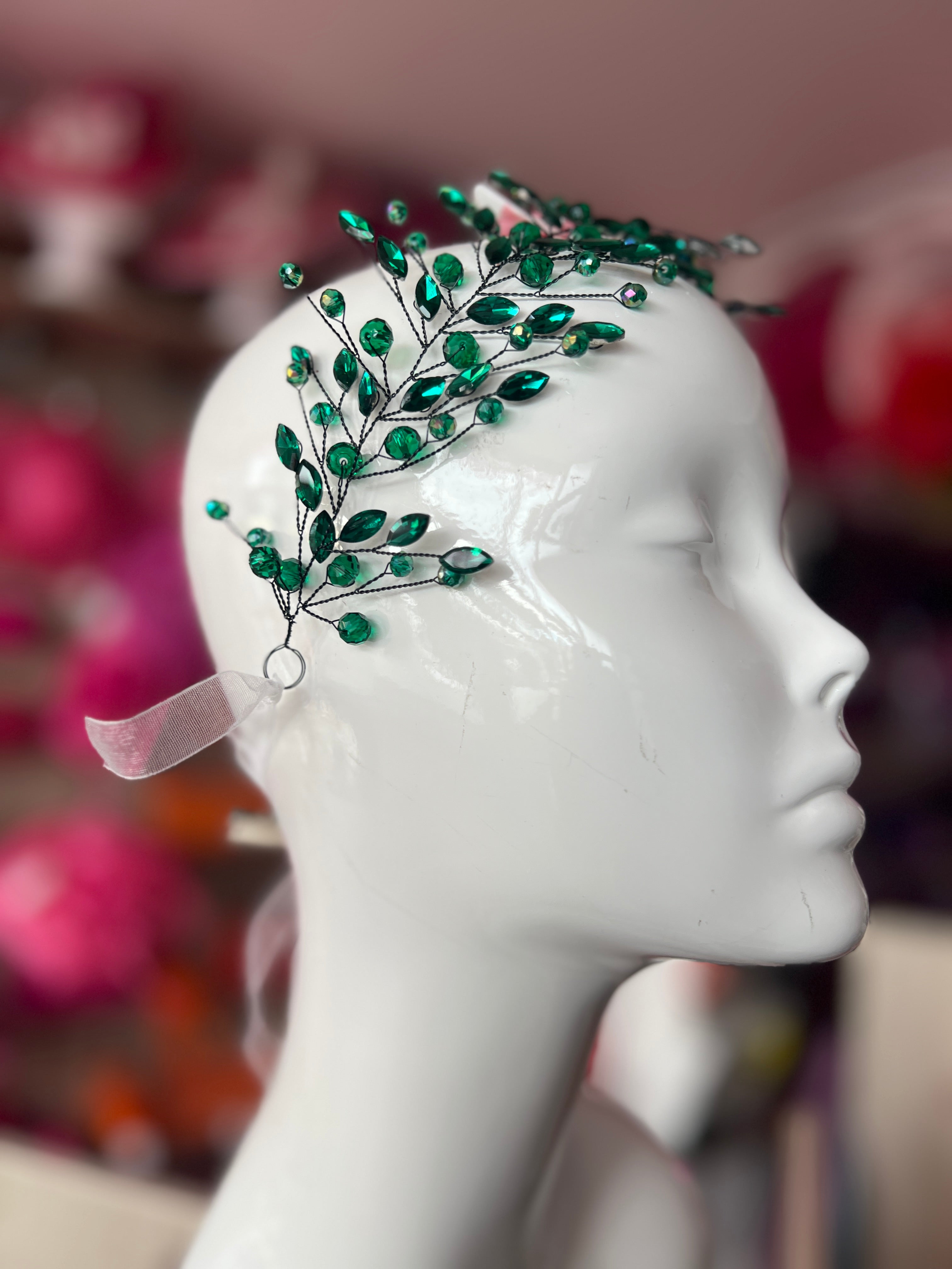 Green-Crystal-Headband-  display picture 1