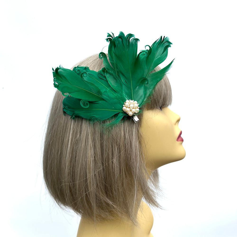 Lime green feathers for hair top