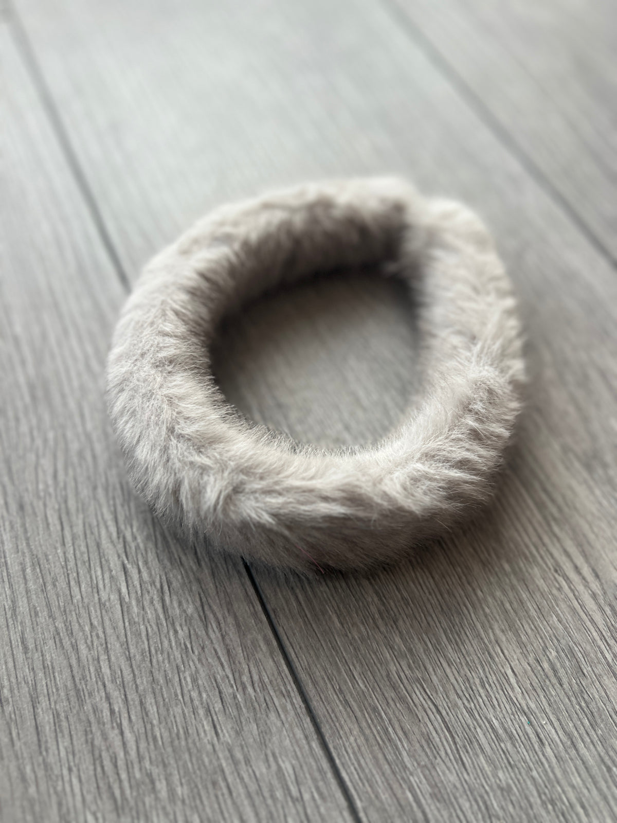 Grey Faux Fur Alice Band-Fascinators Direct