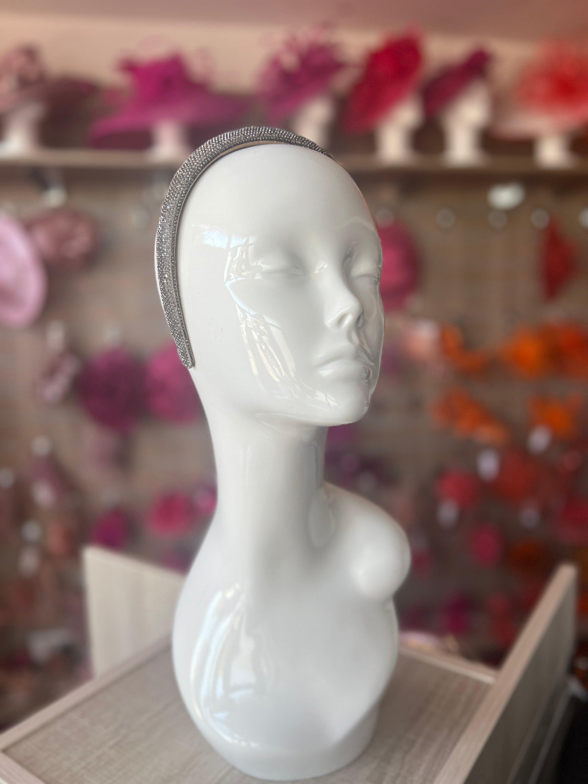 Gunmetal Diamante Headband-Fascinators Direct