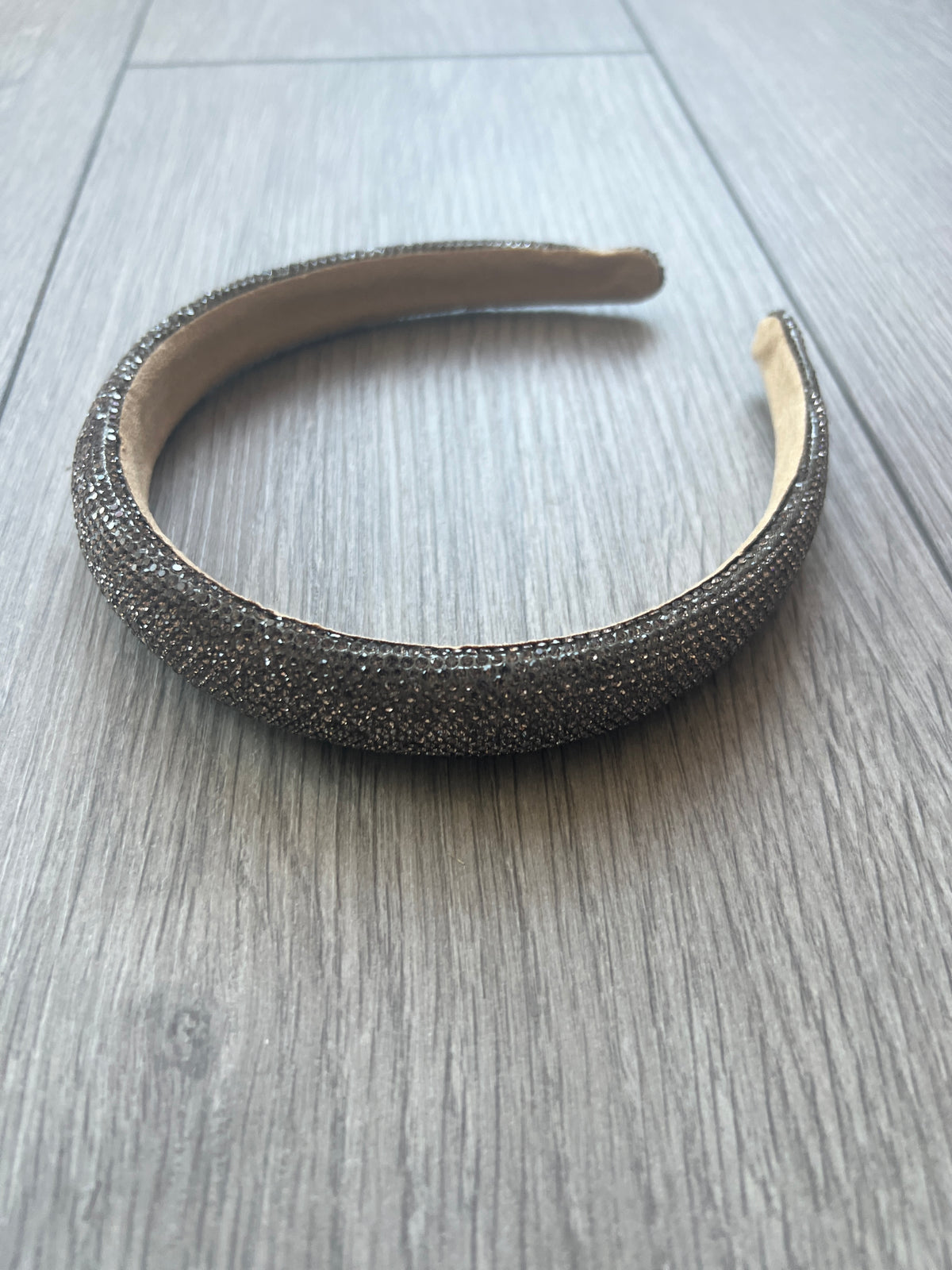 Gunmetal Diamante Headband-Fascinators Direct