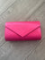 Hot Pink Metallic Envelope Clutch Bag-Fascinators Direct