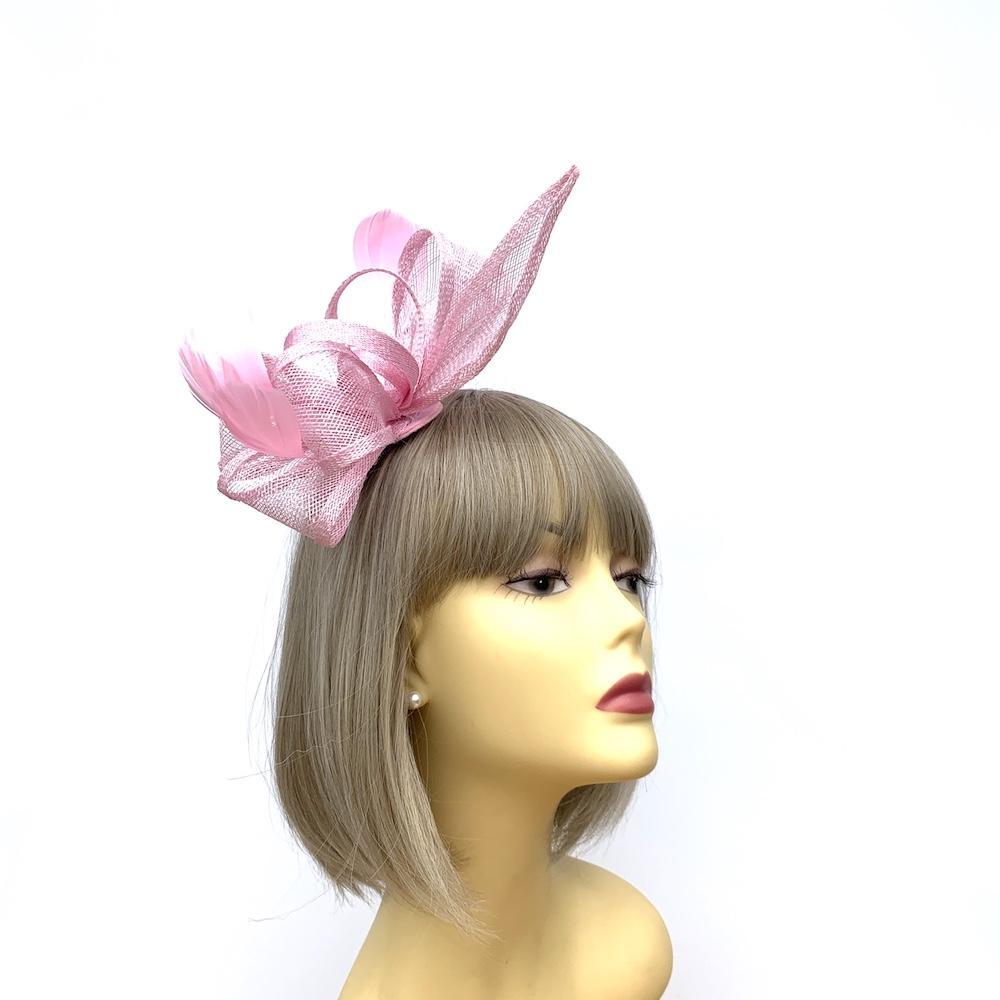 Isobel Dusty Pink Fascinator Headband-Fascinators Direct