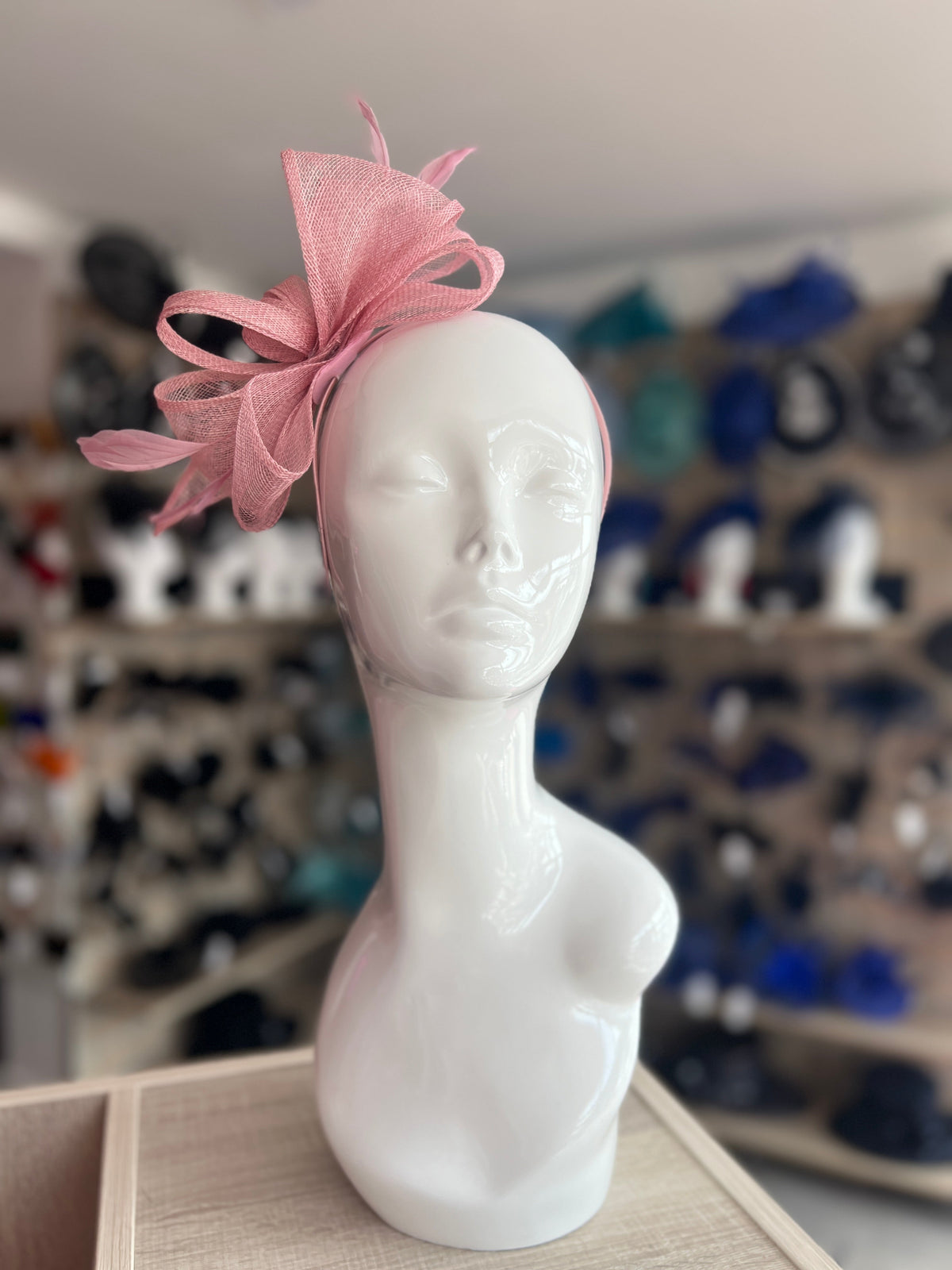 Isobel Dusty Pink Fascinator Headband-Fascinators Direct