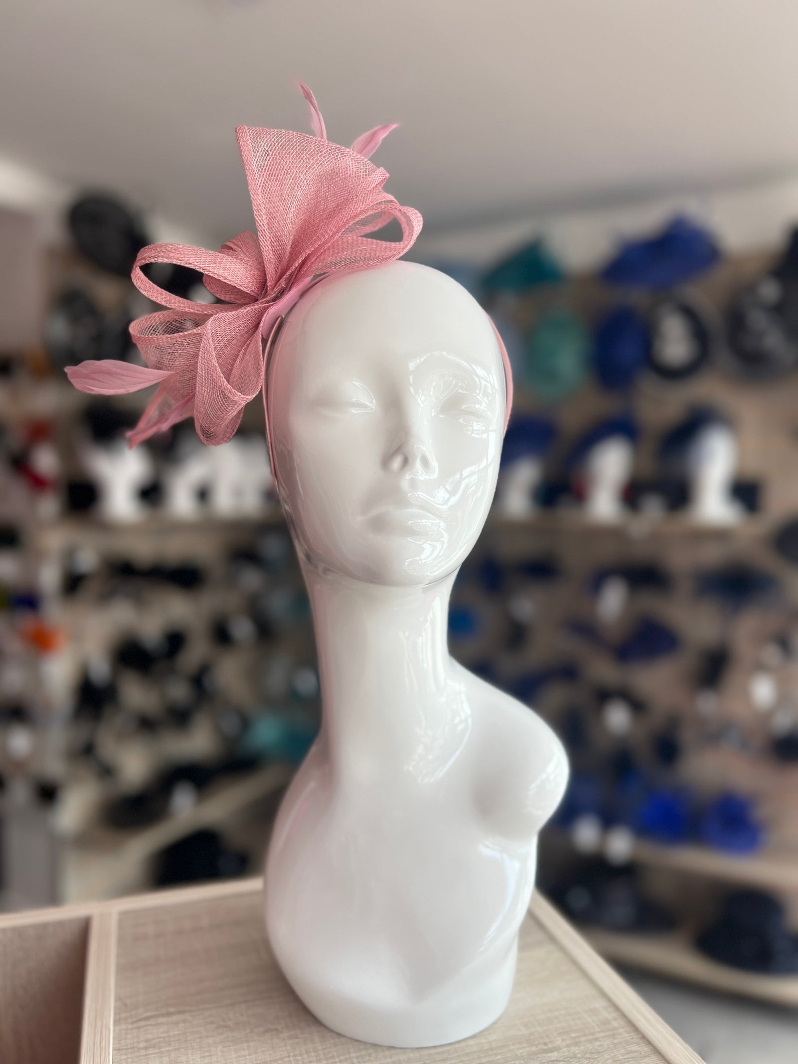 Isobel Dusty Pink Fascinator Headband-Fascinators Direct