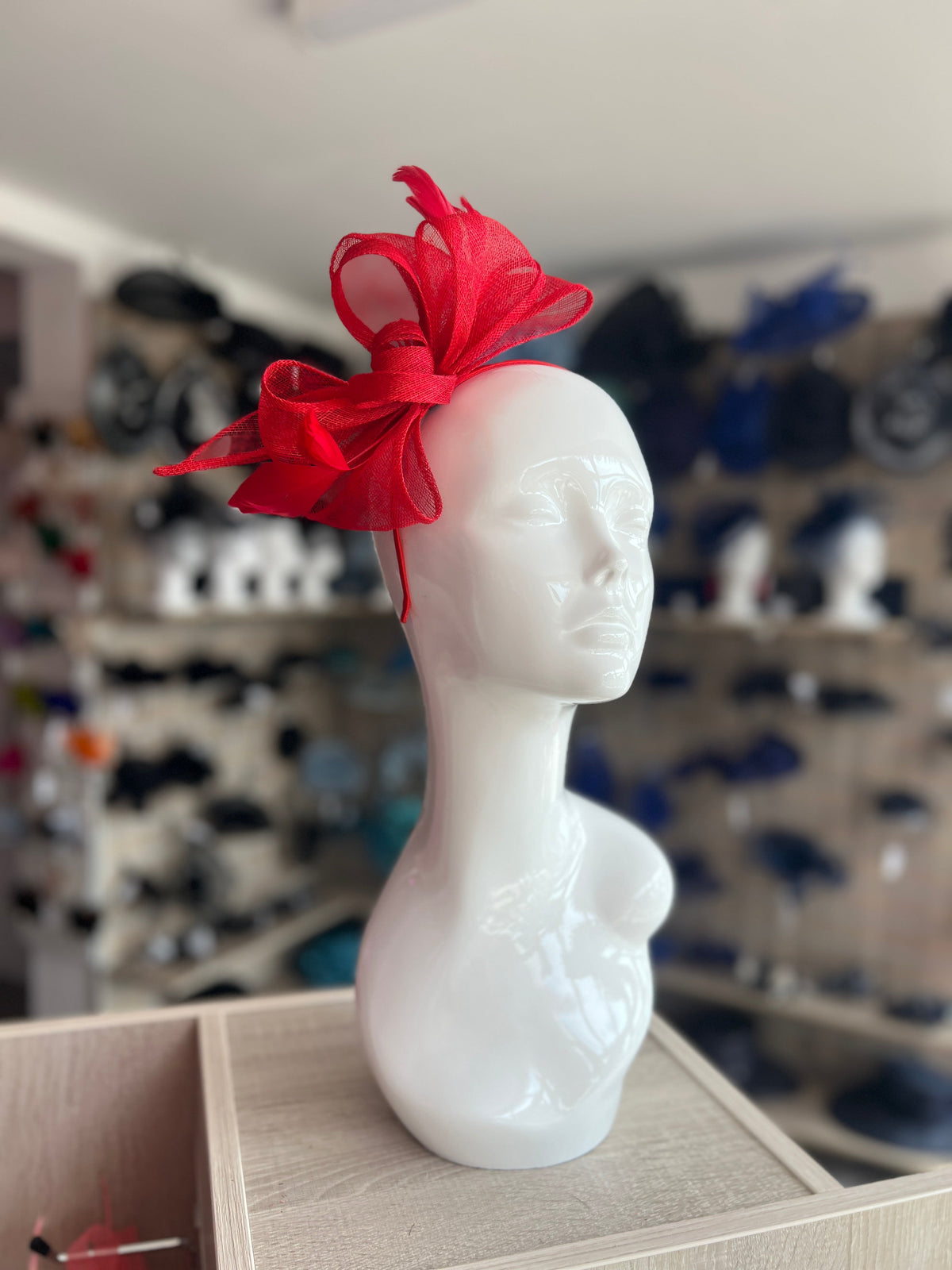 Isobel Red Fascinator Headband-Fascinators Direct