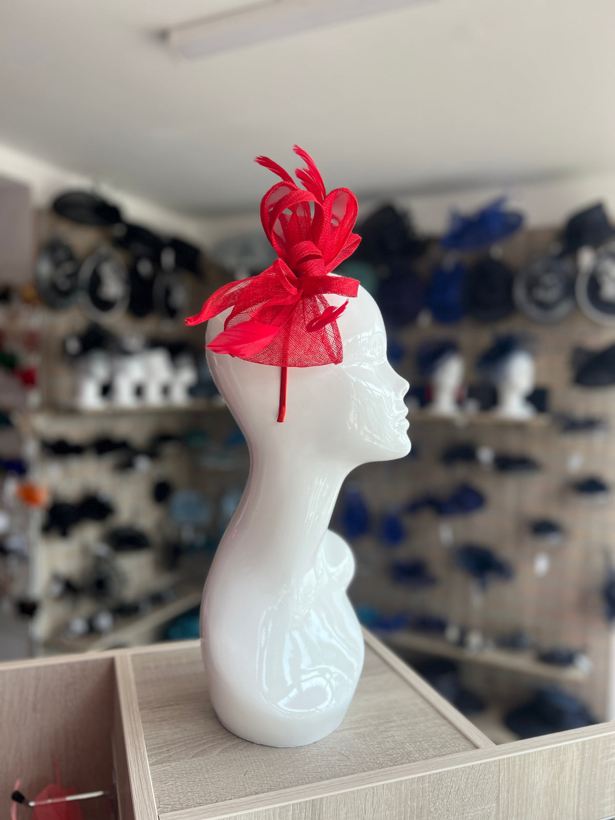 Isobel Red Fascinator Headband-Fascinators Direct