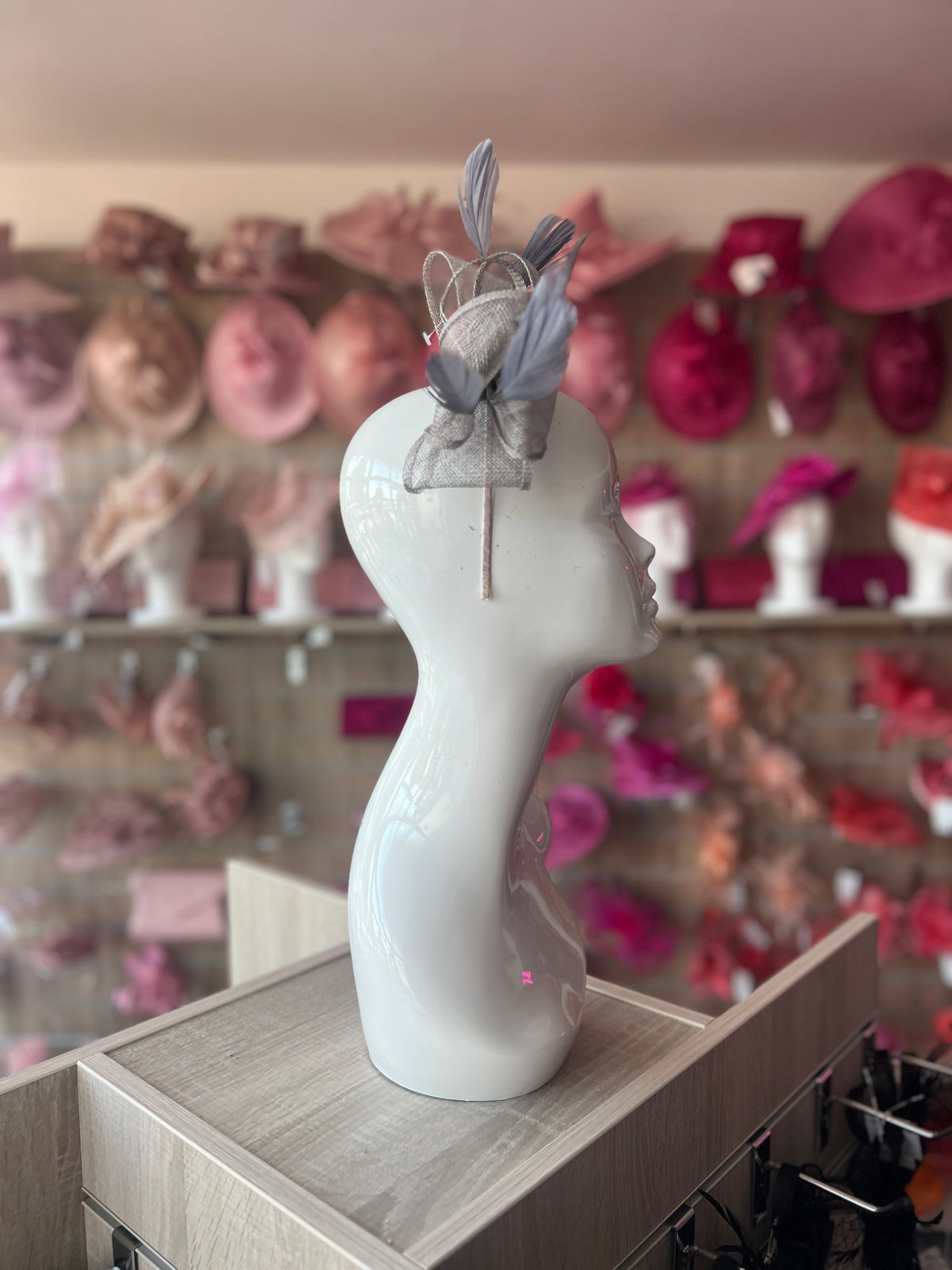 Isobel Silver/Grey Fascinator Headband-Fascinators Direct