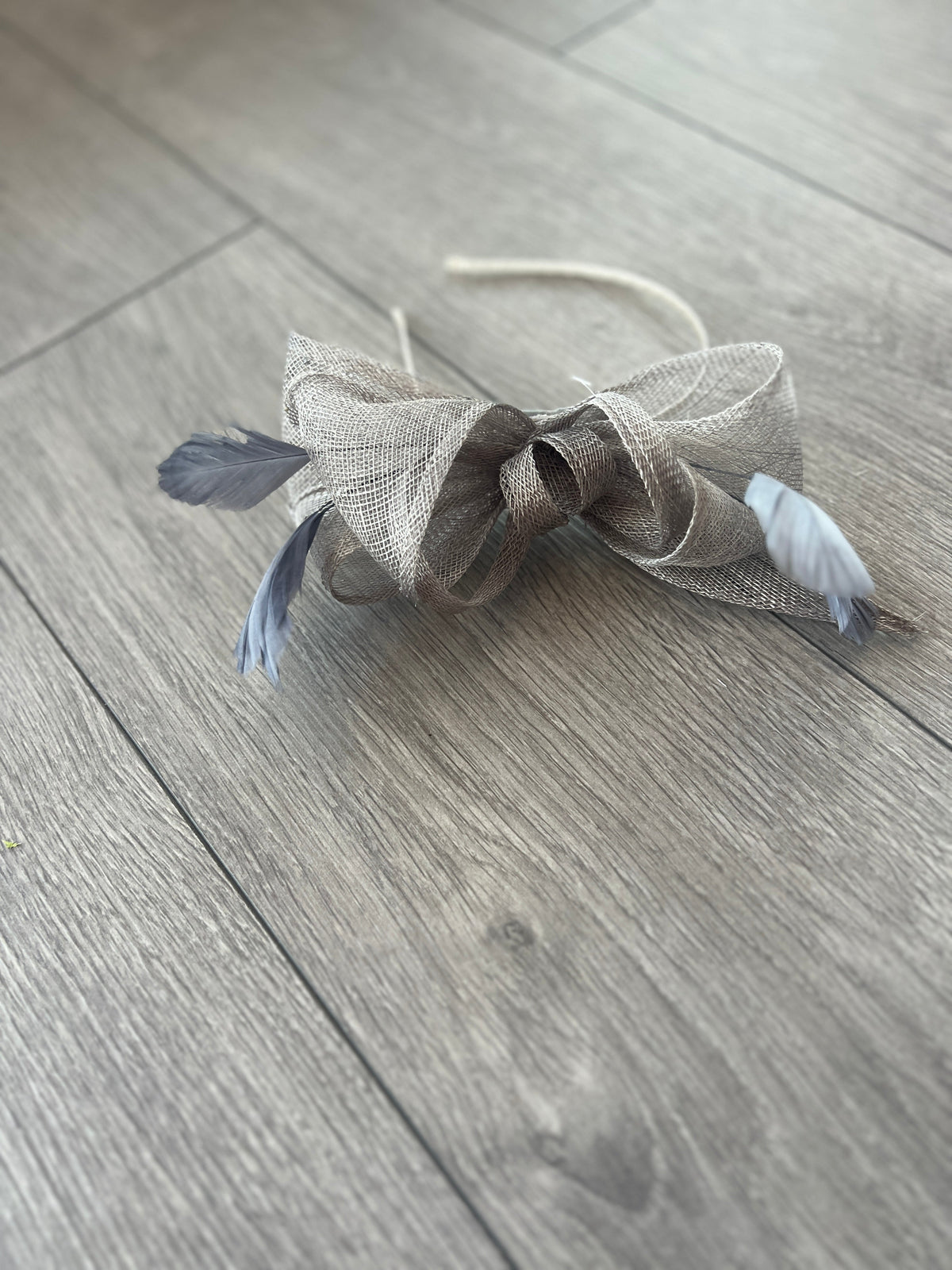 Isobel Silver/Grey Fascinator Headband-Fascinators Direct
