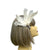 Ivory Fascinator Clip with Vintage Feathers & Pearls-Fascinators Direct