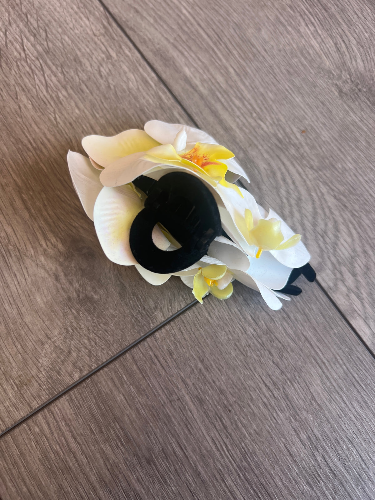 Ivory Orchid Hair Claw-Fascinators Direct