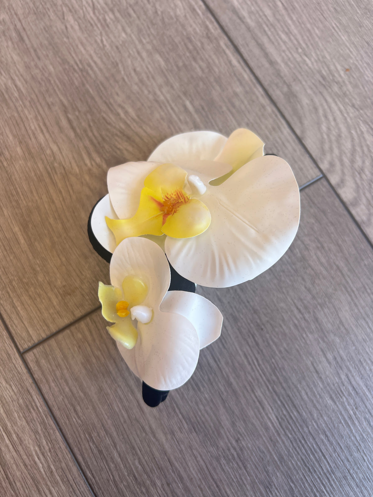 Ivory Orchid Hair Claw-Fascinators Direct