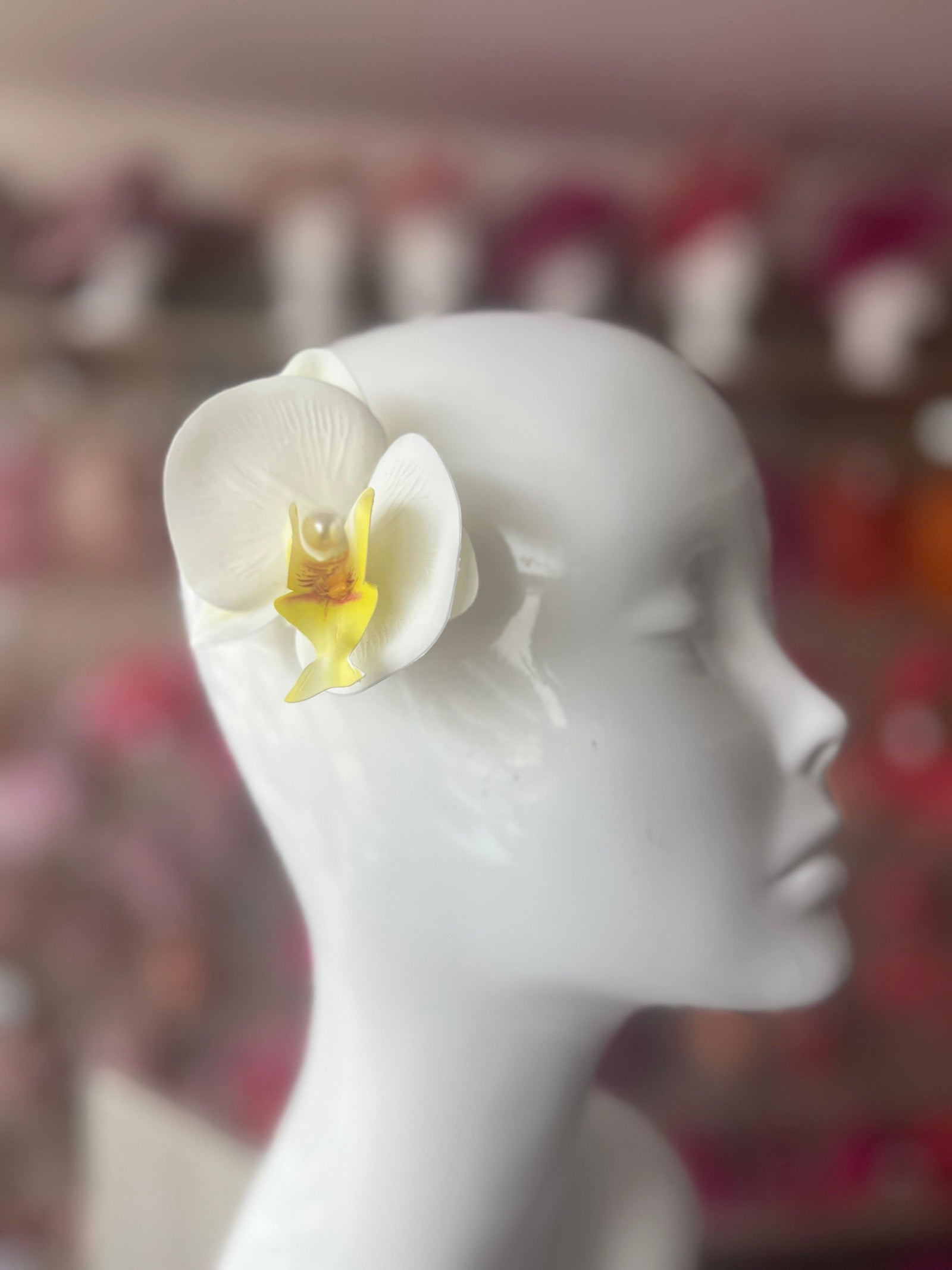 Ivory Orchid Hair Clip-Fascinators Direct