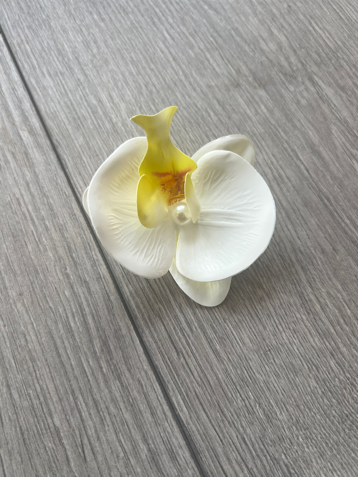 Ivory Orchid Hair Clip-Fascinators Direct