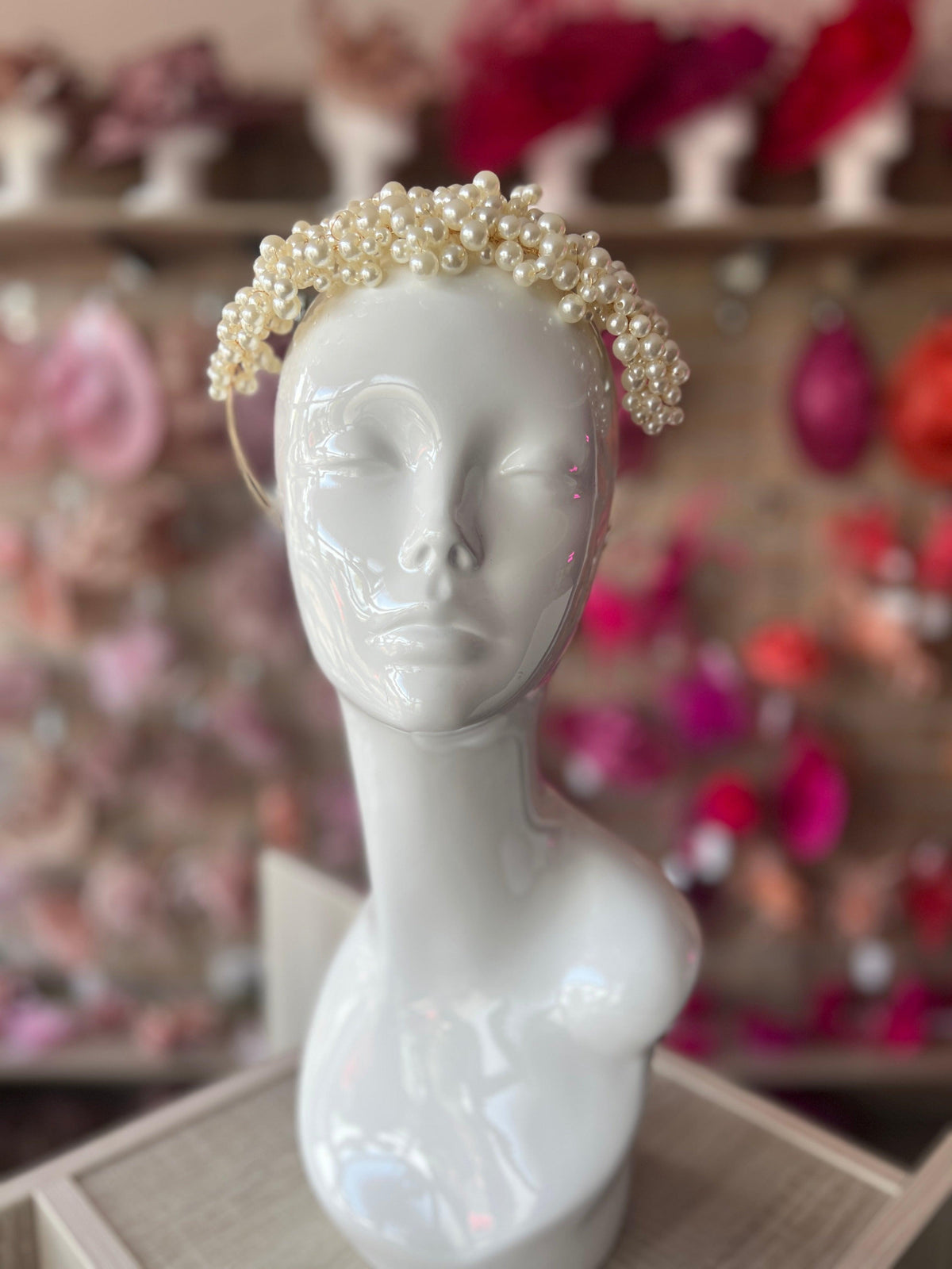 Ivory Pearl Headband Fascinator-Fascinators Direct