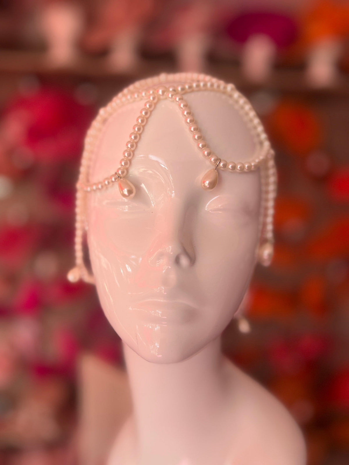Ivory Pearl Skull Cap-Fascinators Direct