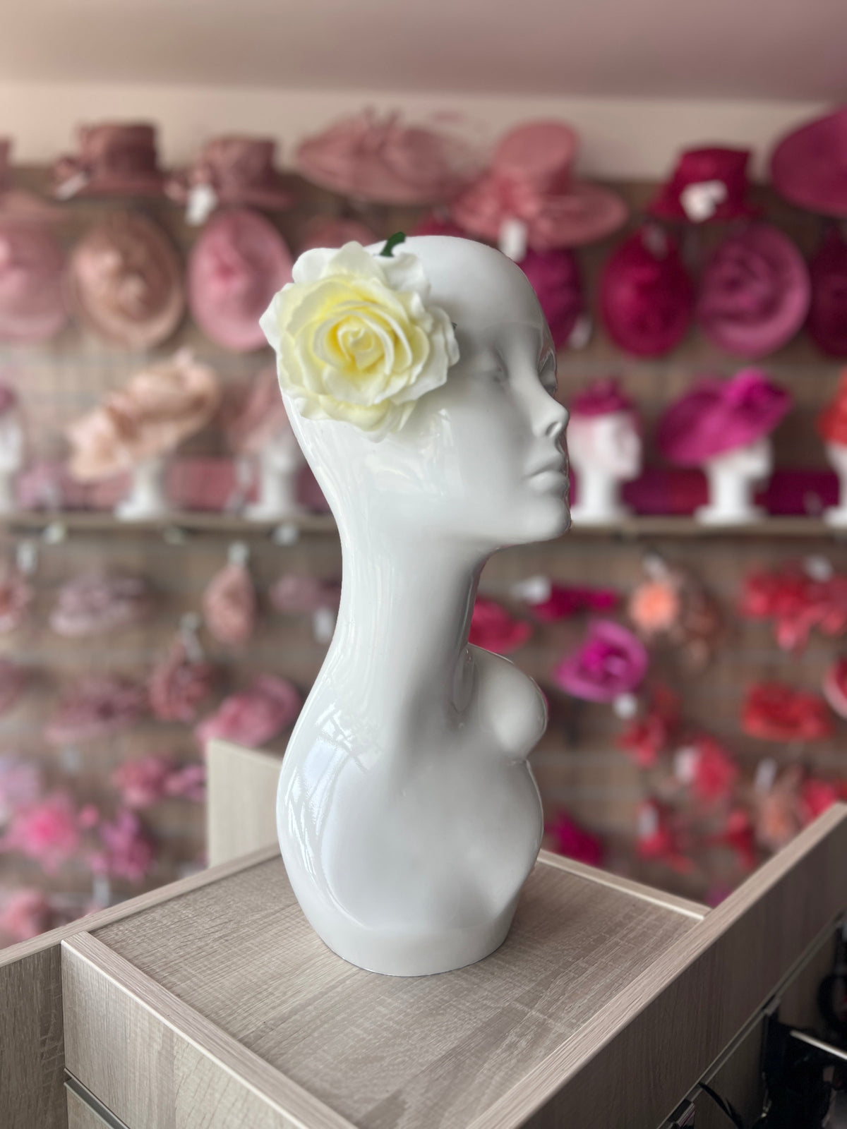 Ivory Rose Hair Clip-Fascinators Direct