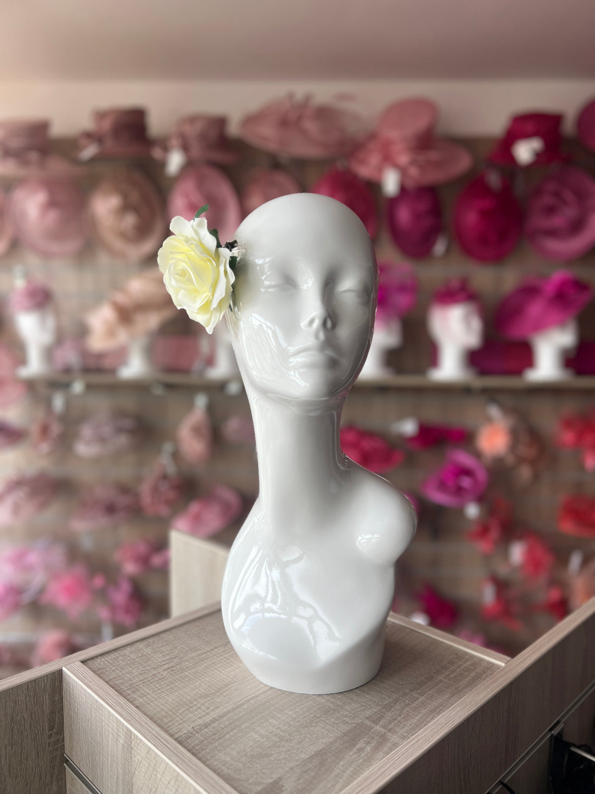 Ivory Rose Hair Clip-Fascinators Direct