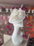 Ivory Sinamay Petunia Flower Fascinator With A Saucer Base-Fascinators Direct