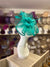 JADE LARGE FASCINATOR WITH RUCHED CRINOLINE & FLOWER-Fascinators Direct