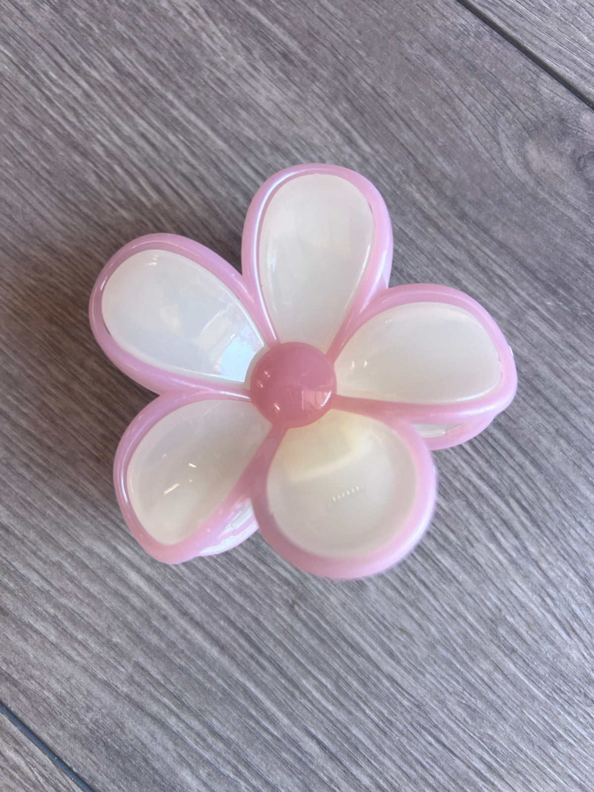 Jasmine Hair Flower Claw - Cream &amp; Pink-Fascinators Direct
