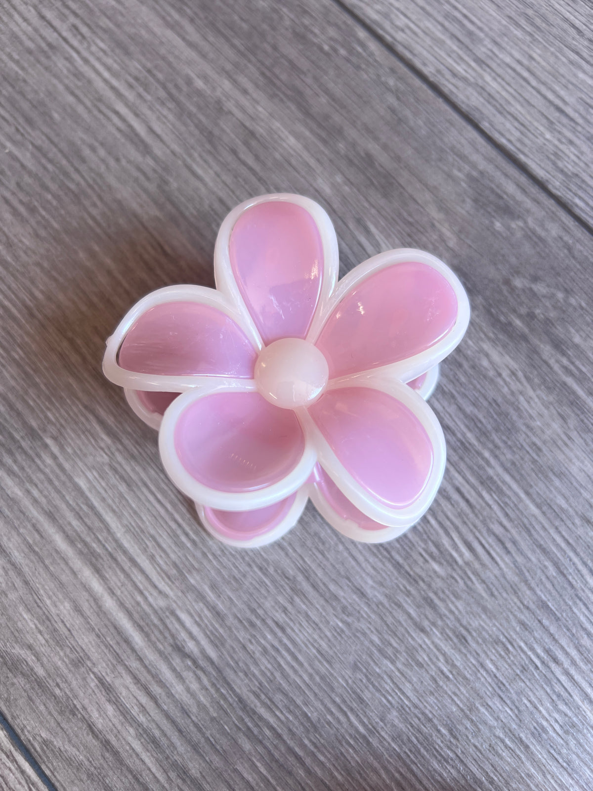 Jasmine Hair Flower Claw - Pink &amp; Cream-Fascinators Direct