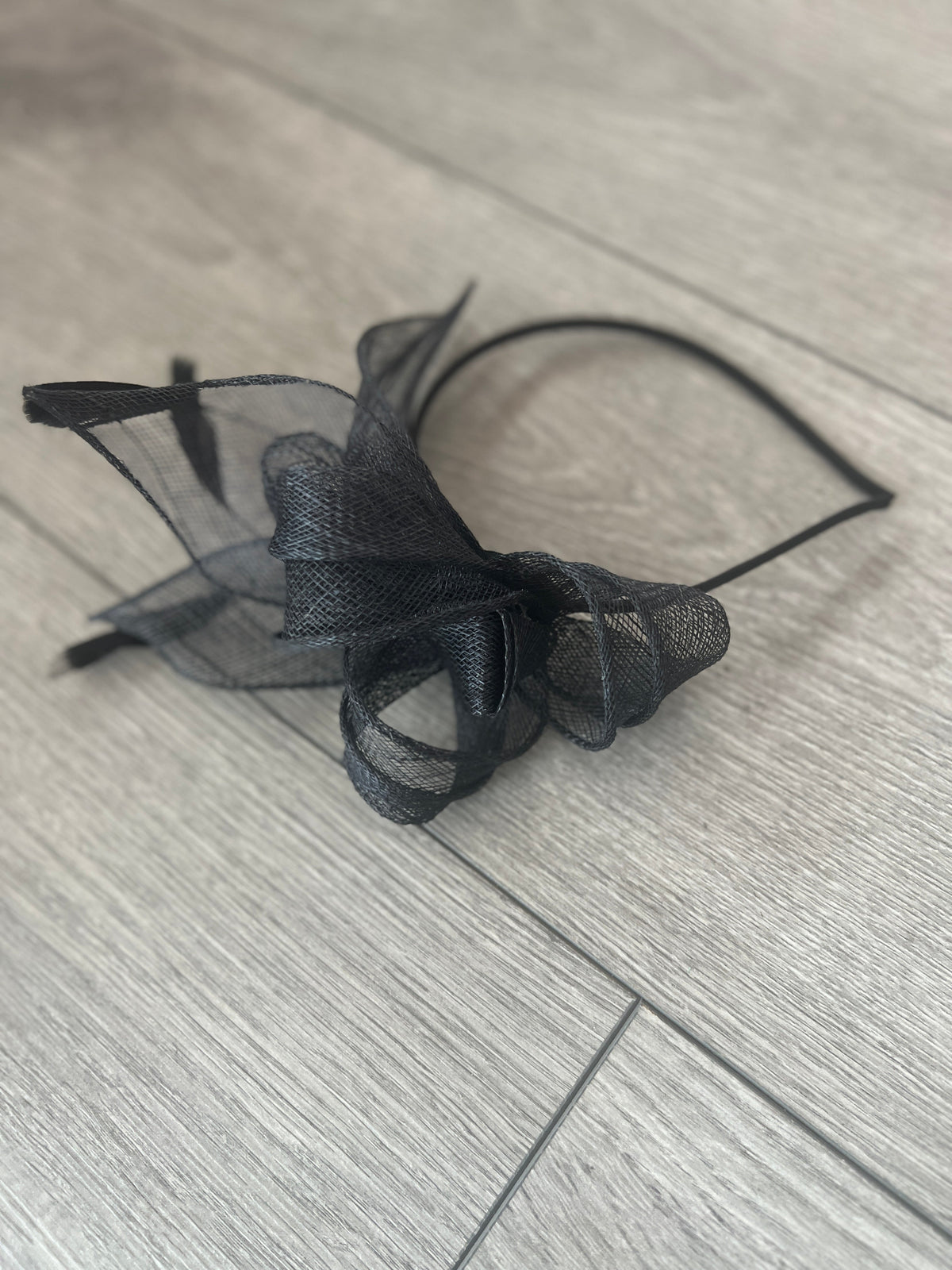 Juliet Black Fascinator Headband-Fascinators Direct