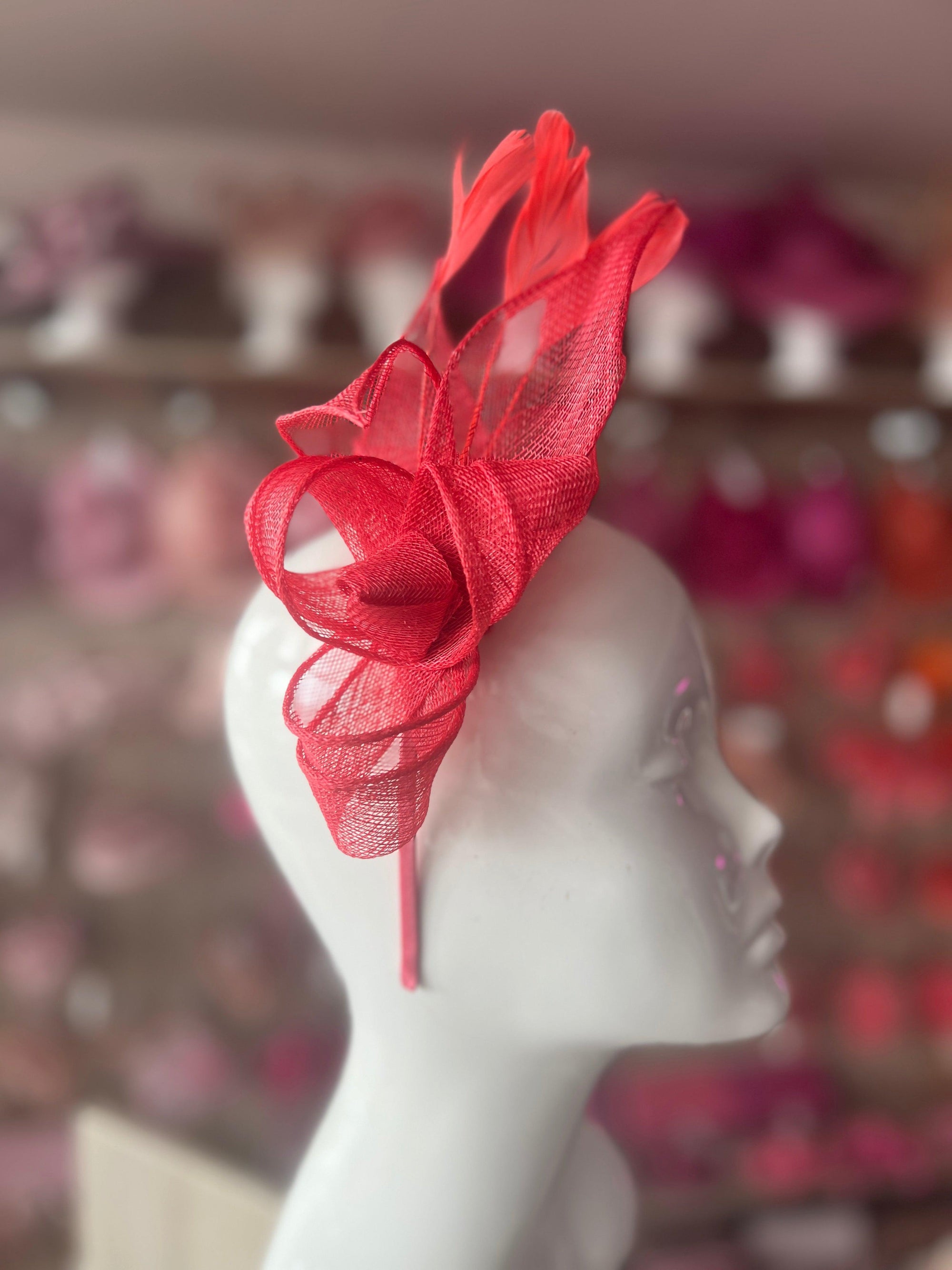 Juliet Coral Fascinator Headband-Fascinators Direct