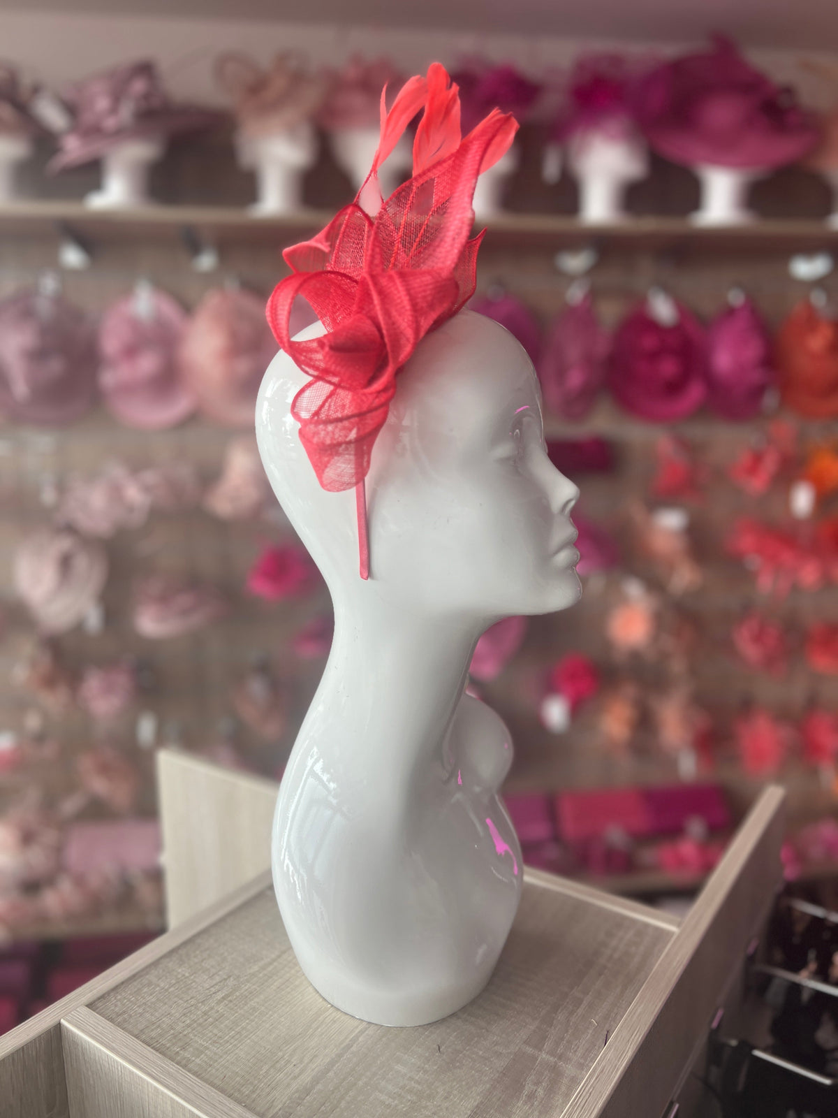 Juliet Coral Fascinator Headband-Fascinators Direct