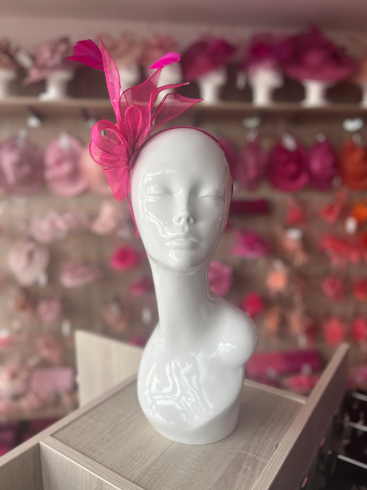 Juliet Fuchsia Fascinator Headband-Fascinators Direct