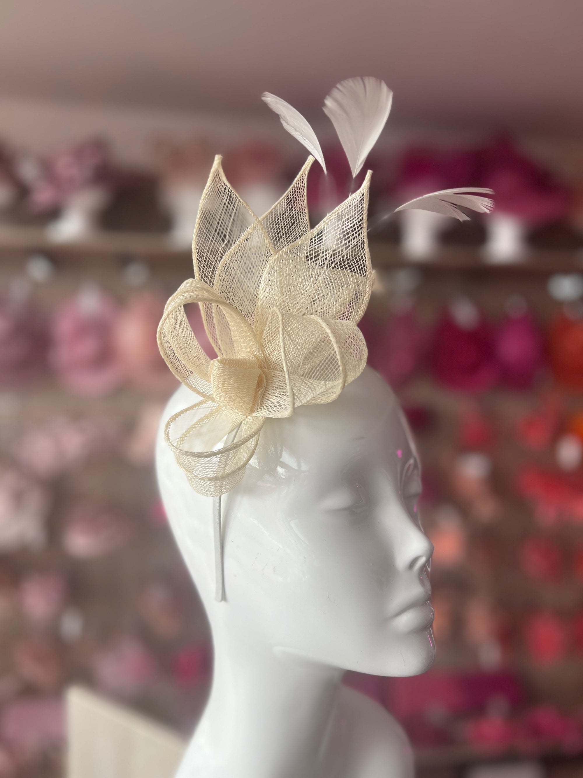 Juliet Ivory Fascinator Headband-Fascinators Direct