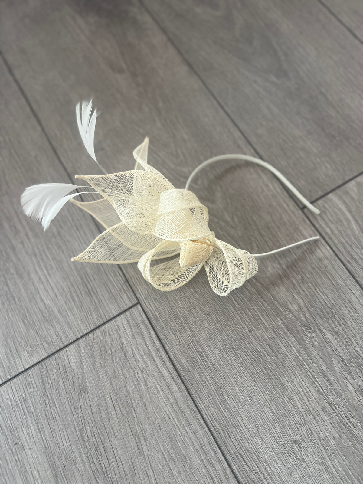Juliet Ivory Fascinator Headband-Fascinators Direct