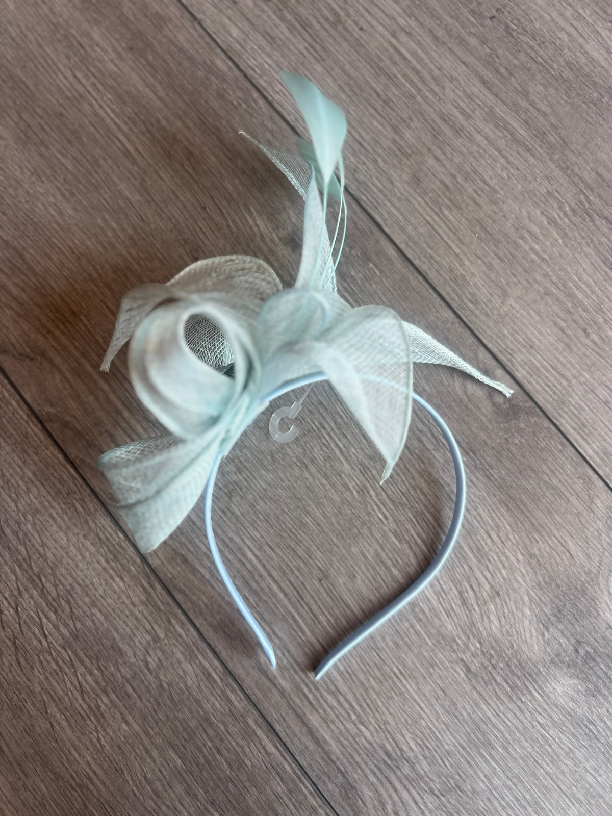 Juliet Powder Blue Fascinator Headband-Fascinators Direct