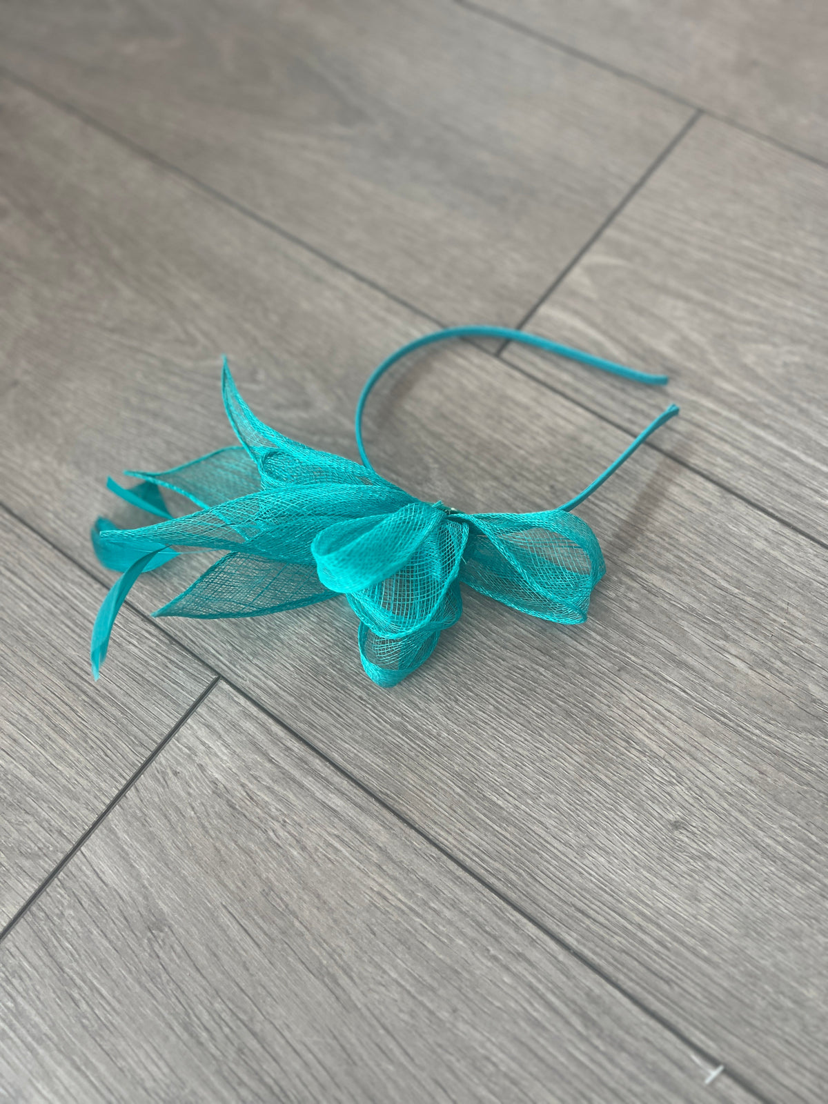 Juliet Turquoise Fascinator Headband-Fascinators Direct